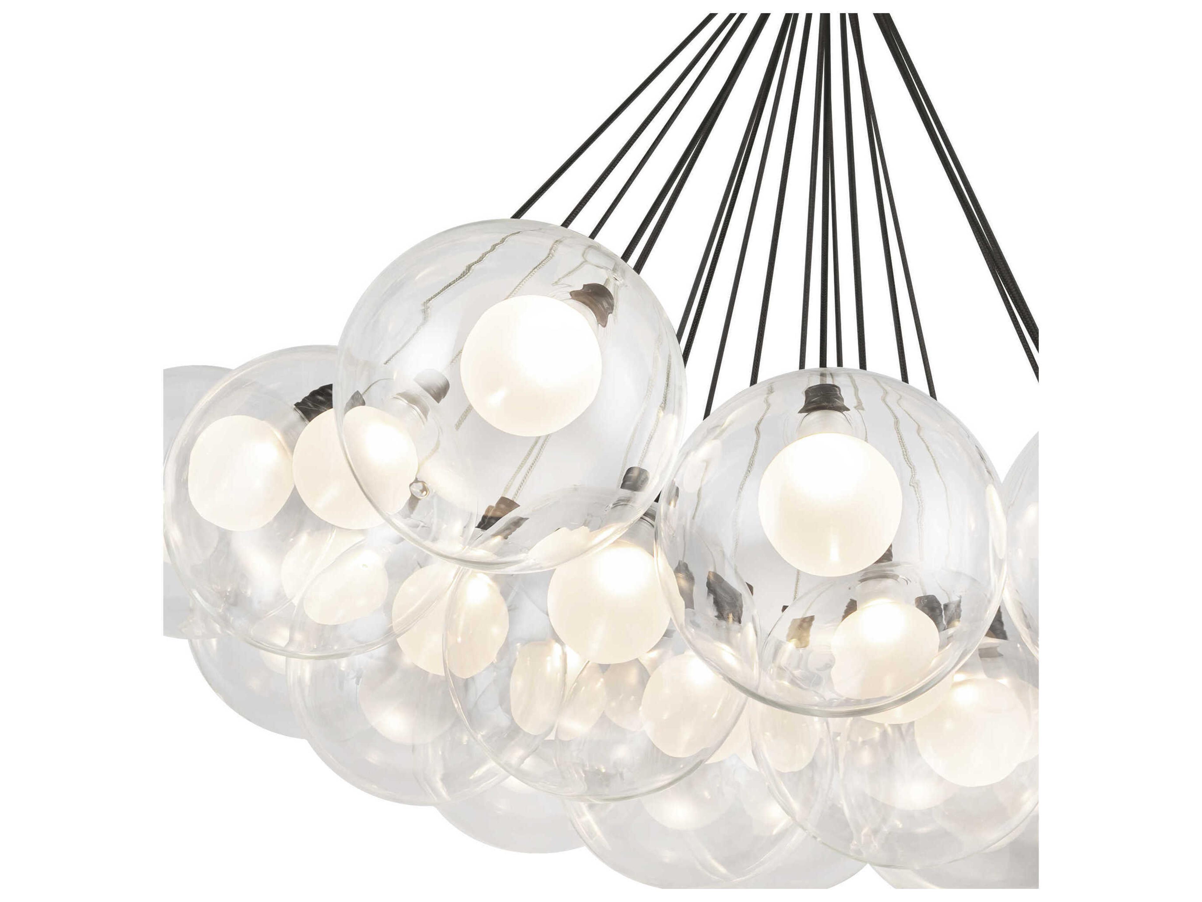 Kuzco Lighting Bolla Black Globe Chandelier