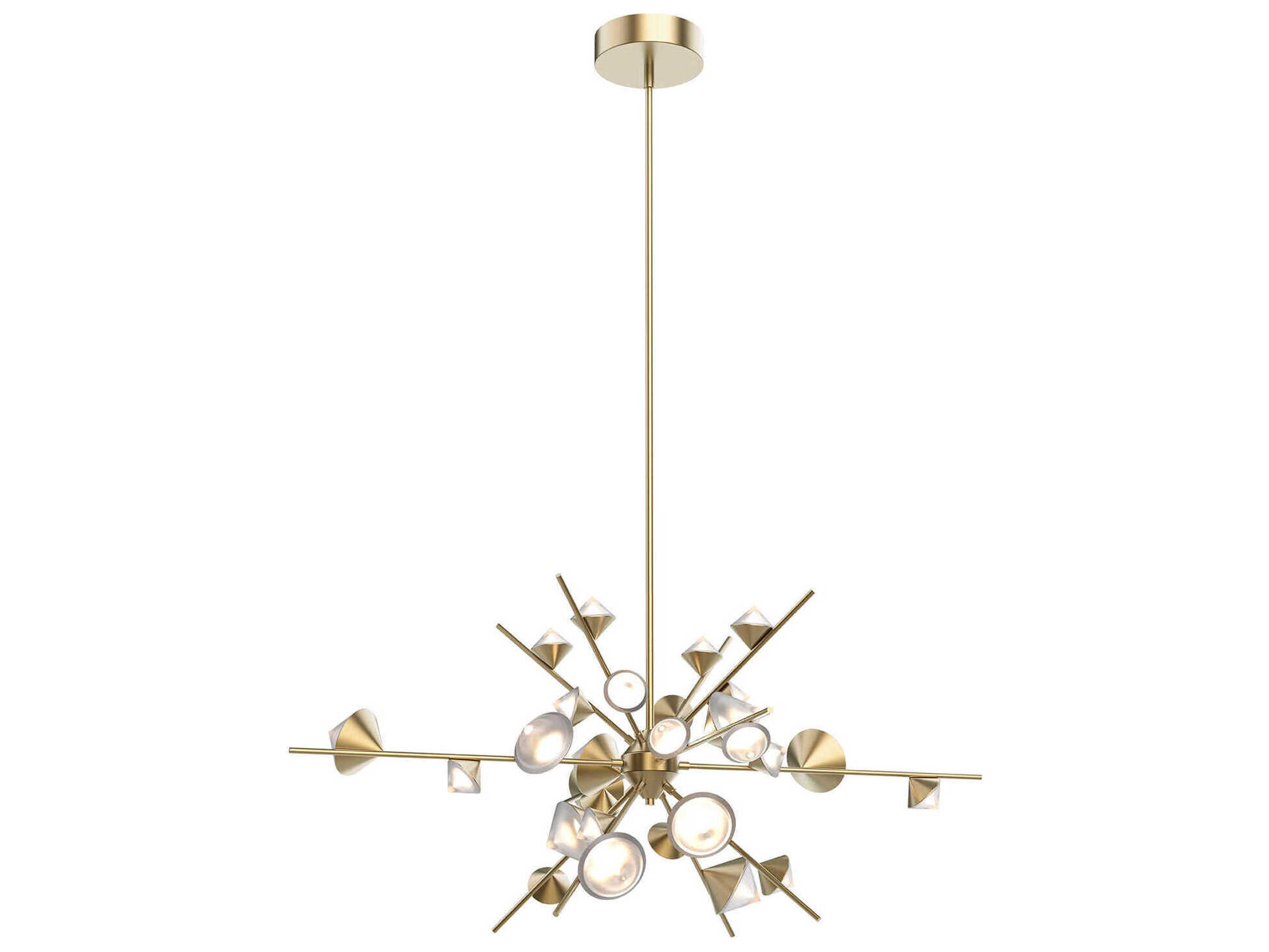 Geode Brushed Gold Sputnik Chandelier