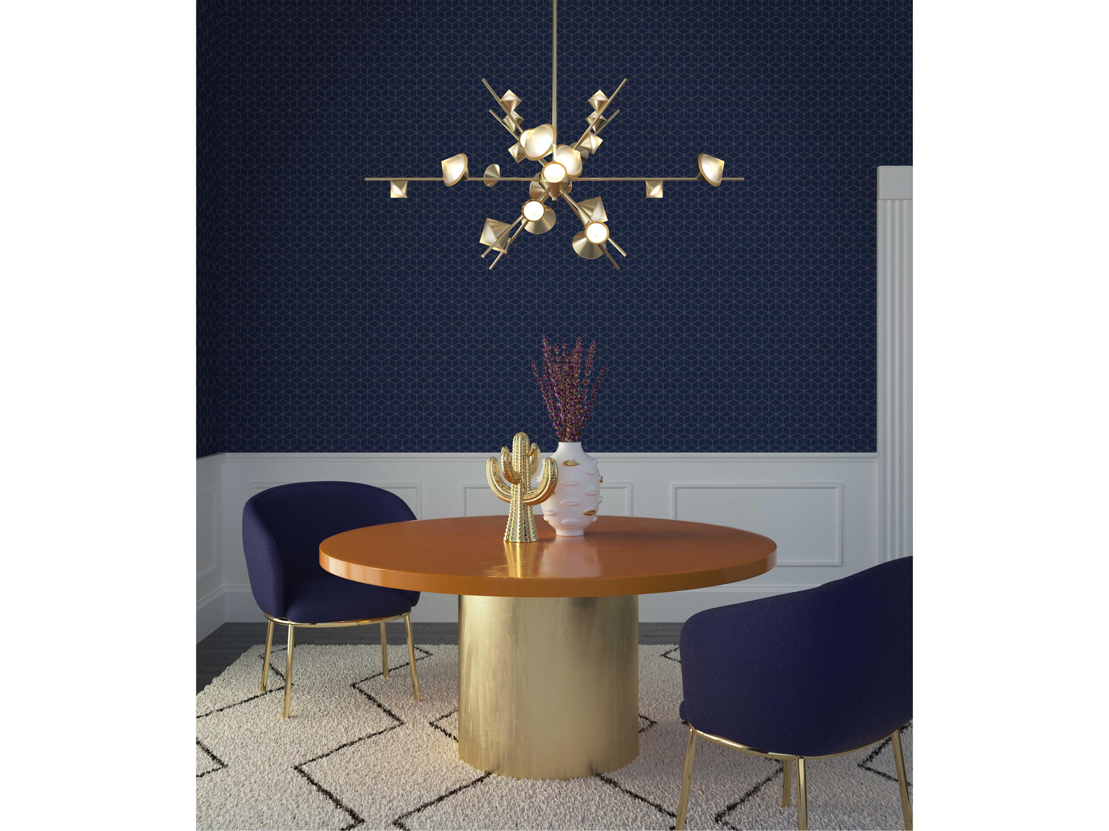 Kuzco Lighting Geode Brushed Gold Sputnik Chandelier