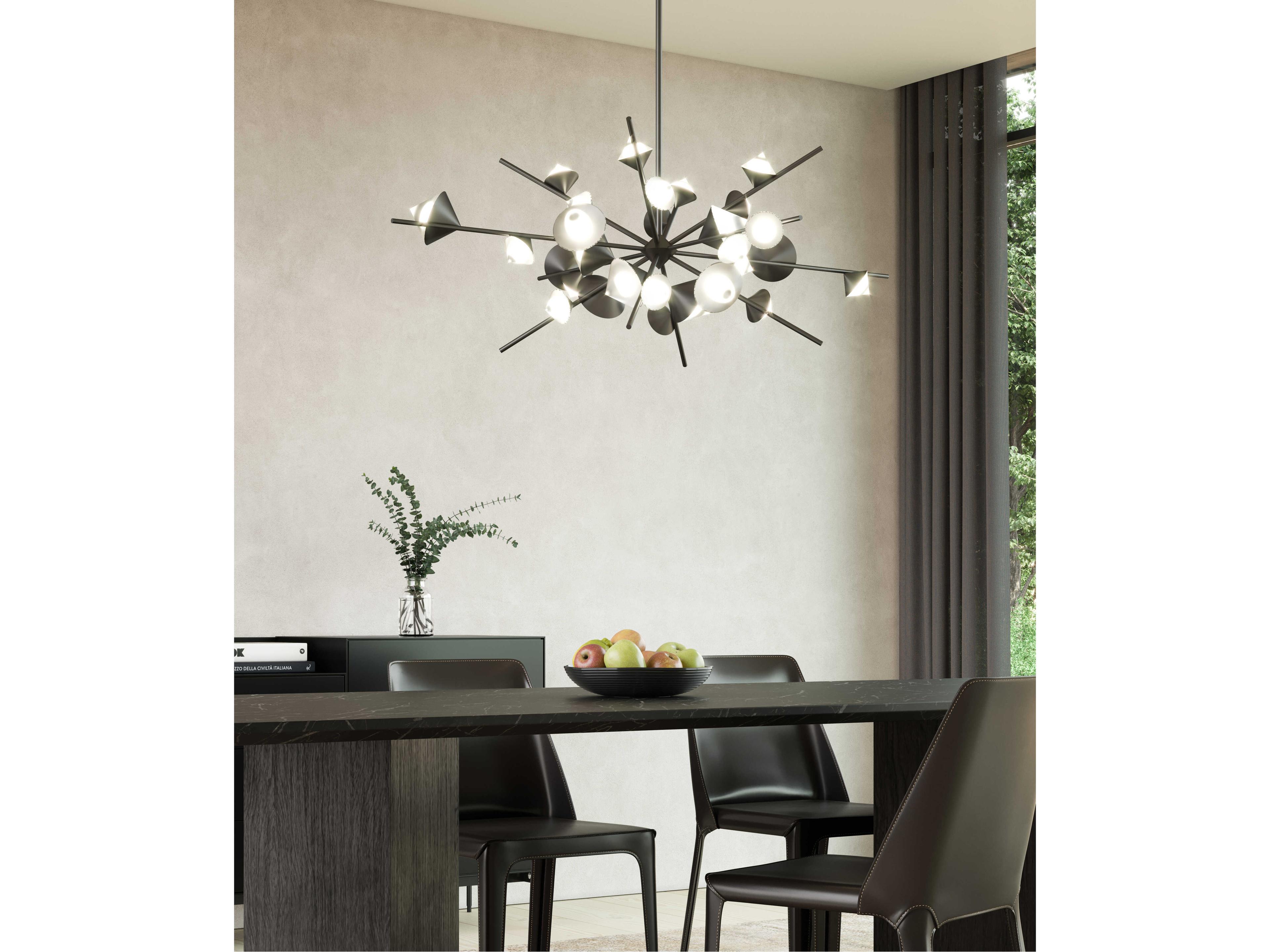 Kuzco Lighting Geode Black Sputnik Chandelier