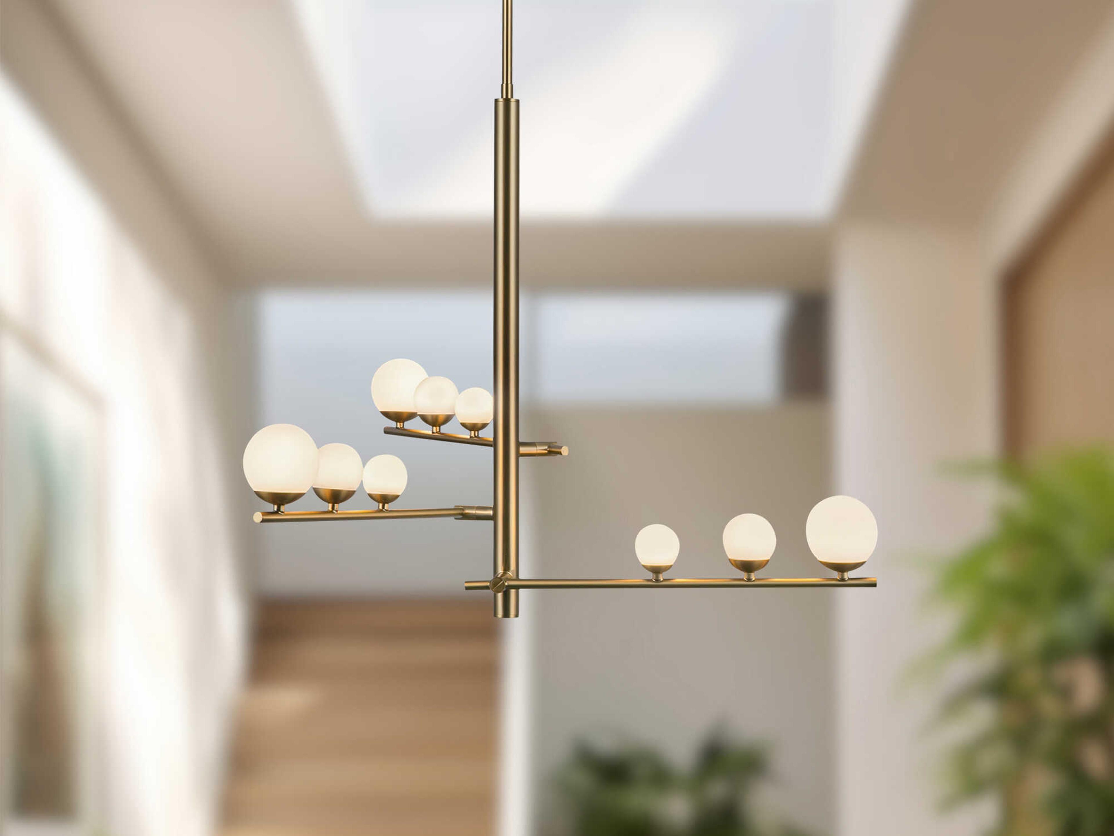 Kuzco Lighting Juniper Brushed Gold Round Chandelier