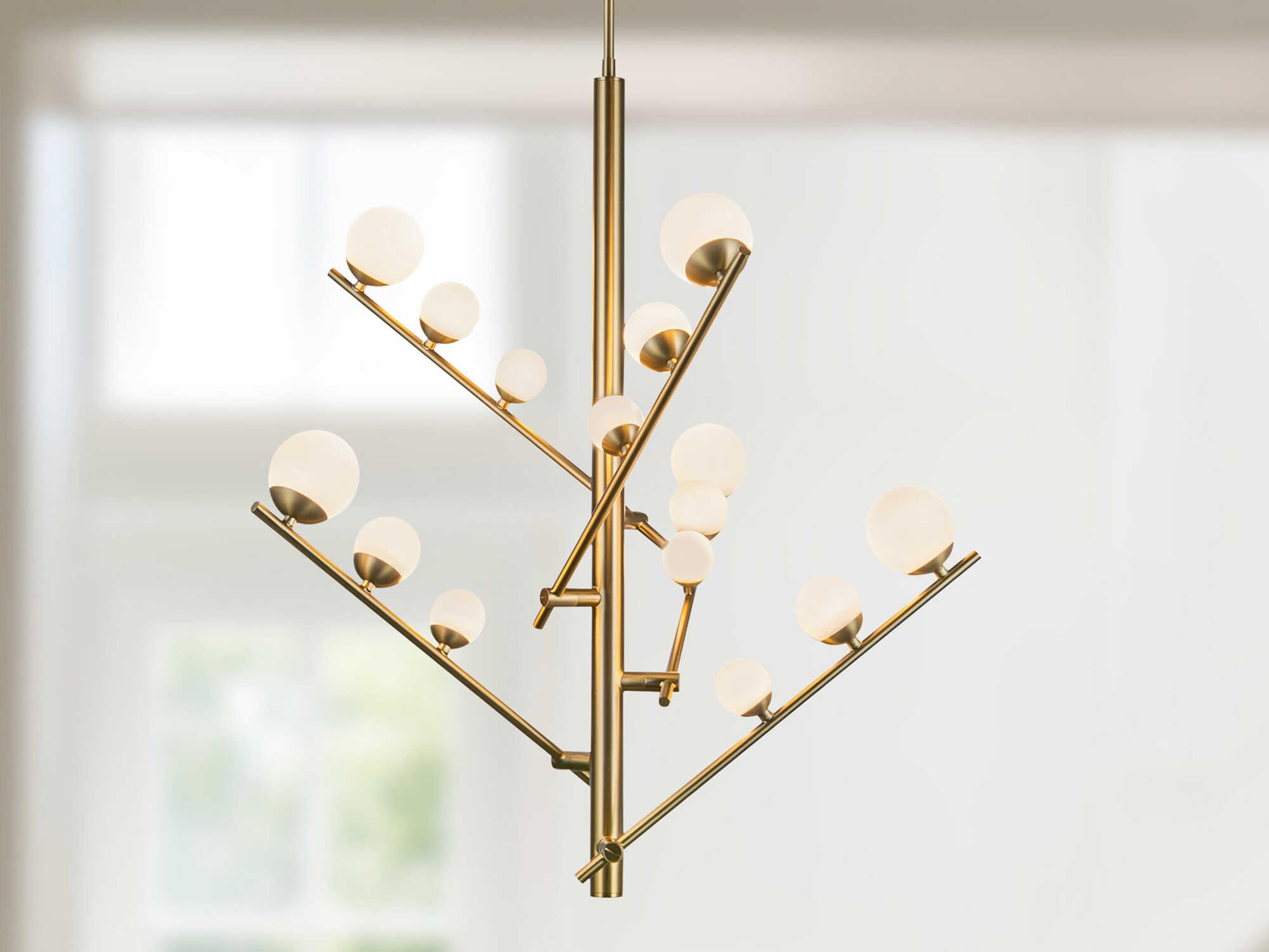Kuzco Lighting Juniper Brushed Gold Globe Chandelier