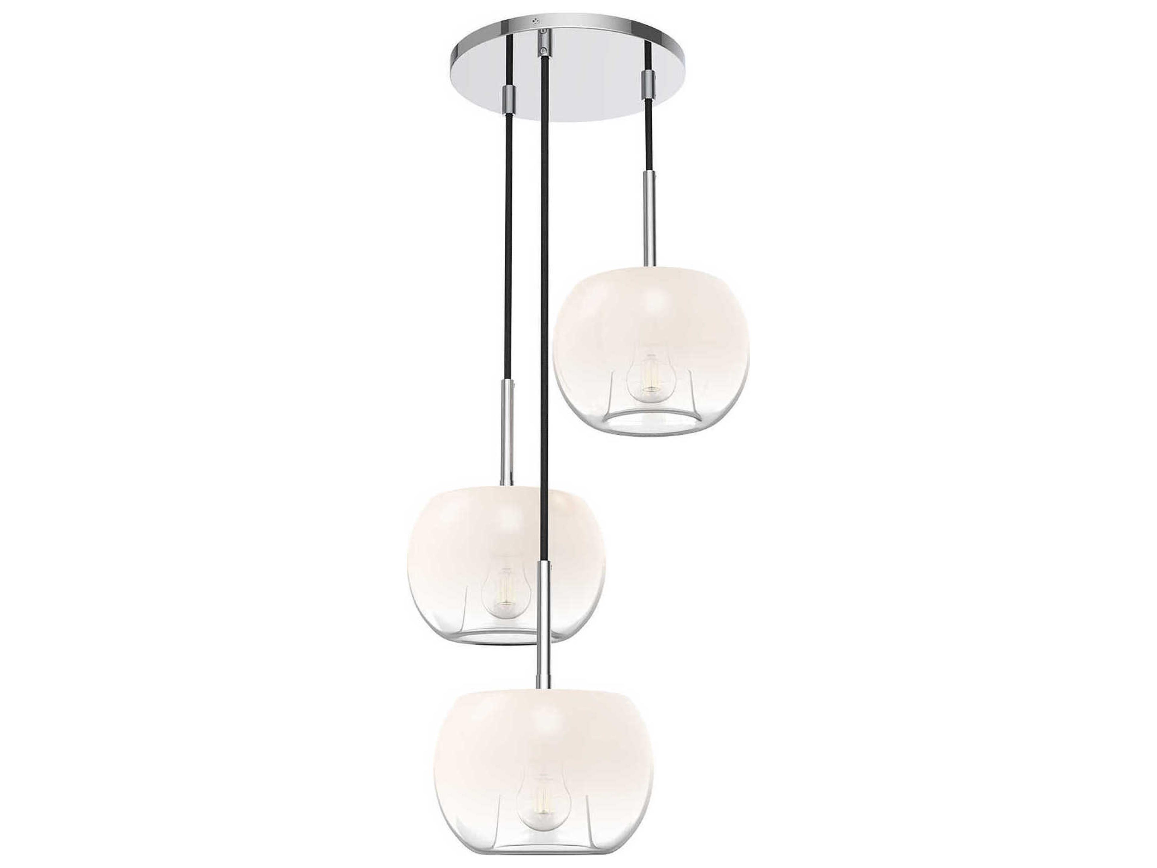 Samar 3-Light Chrome Globe Chandelier