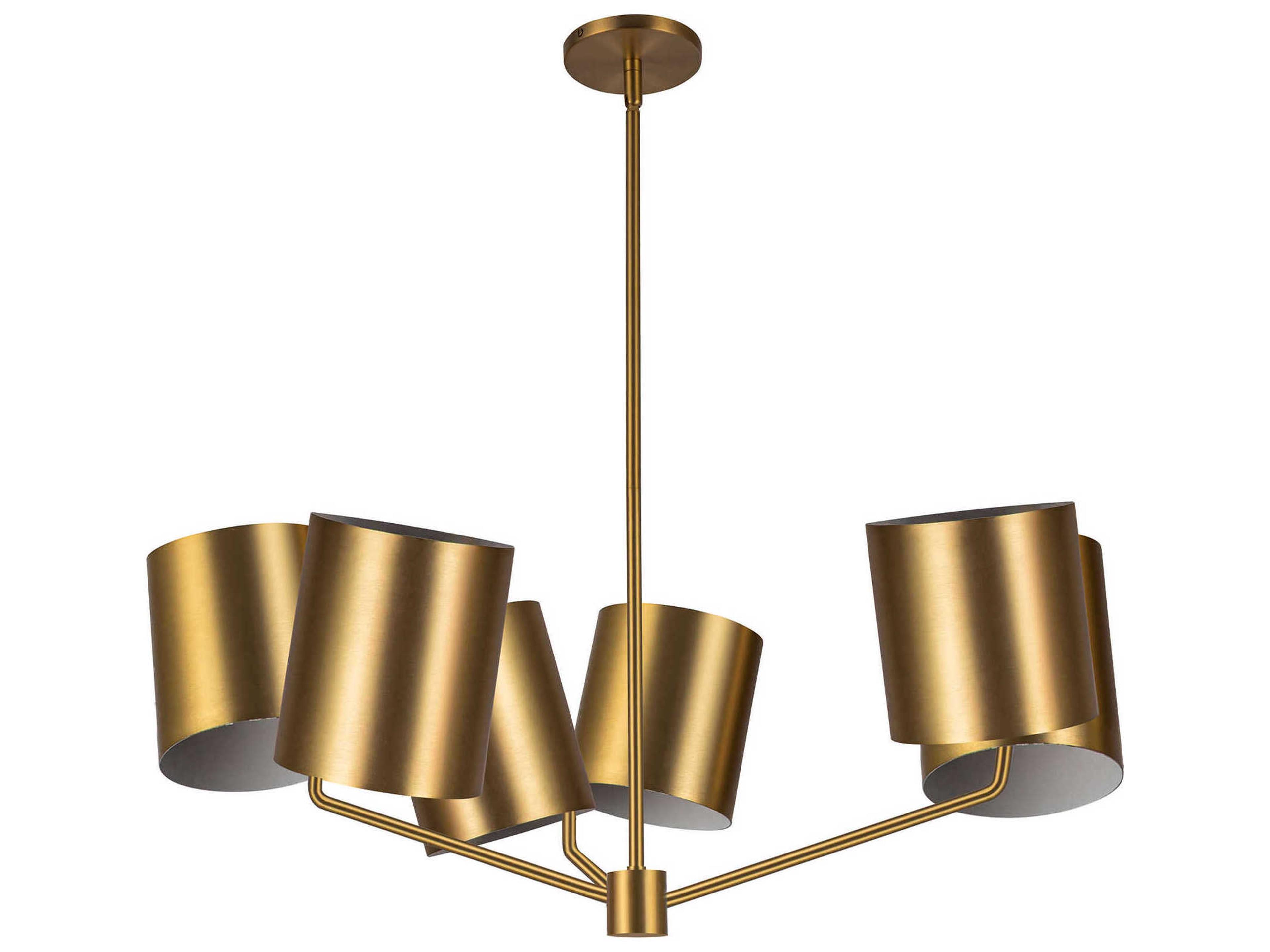 Kuzco Lighting Keiko 6-Light Brushed Gold Chandelier