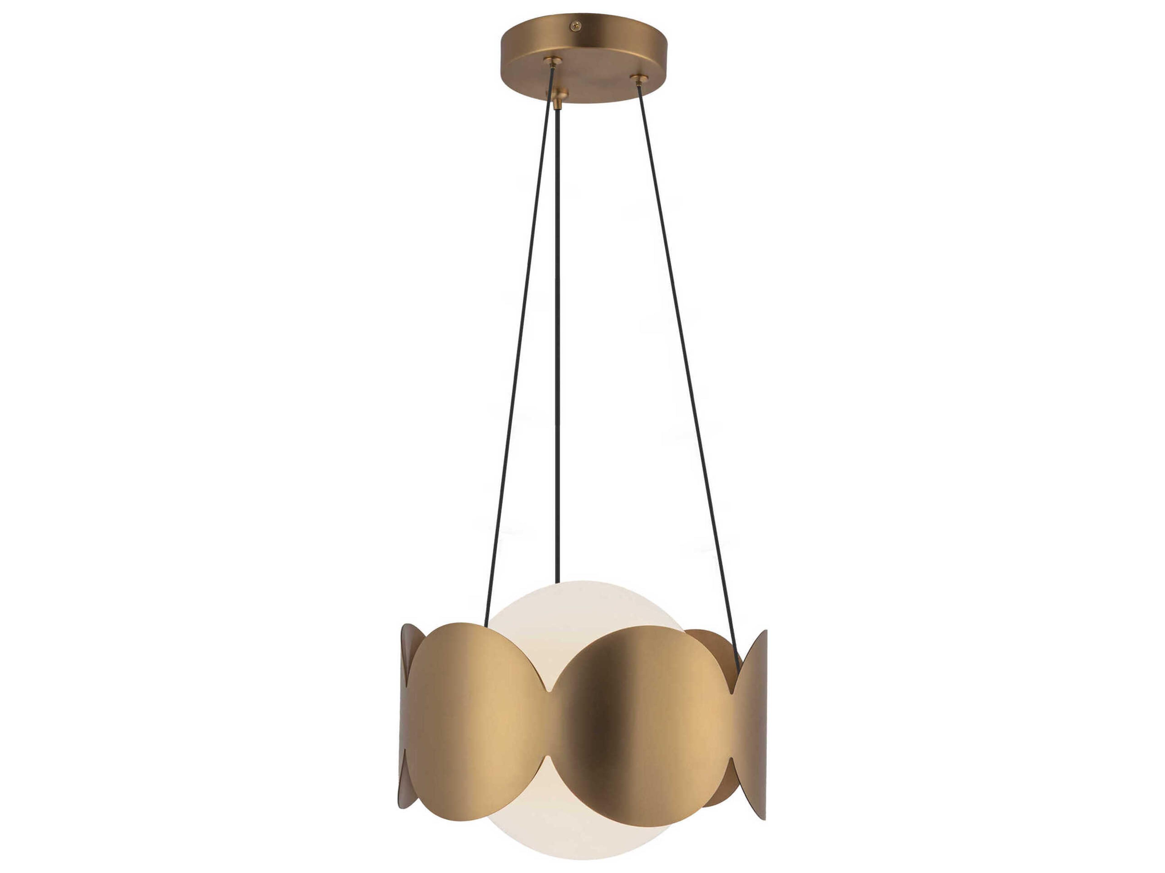 Kuzco Lighting Ciel 1-Light Brushed Gold Globe Chandelier