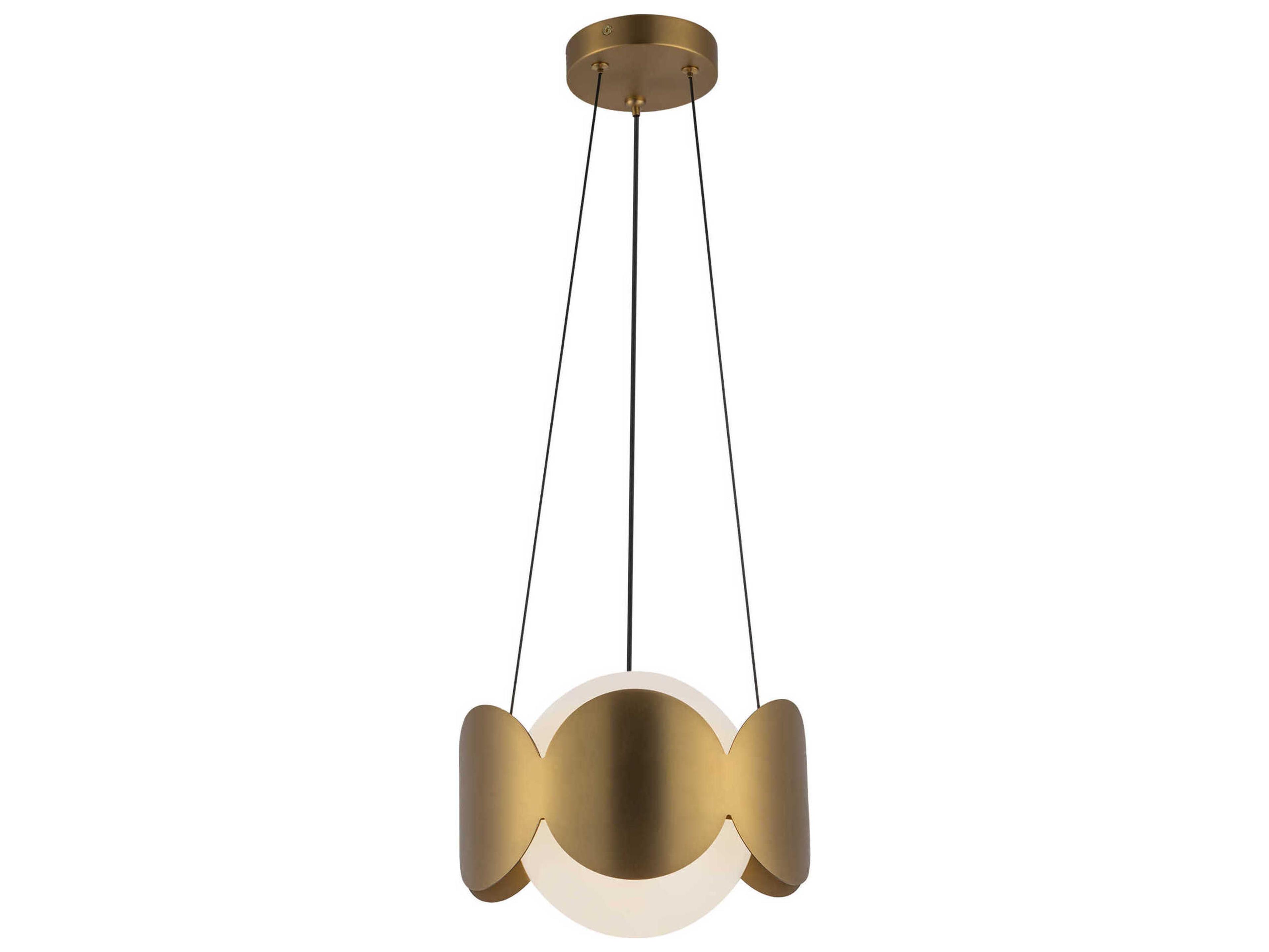Kuzco Lighting Ciel 1-Light Brushed Gold Globe Chandelier