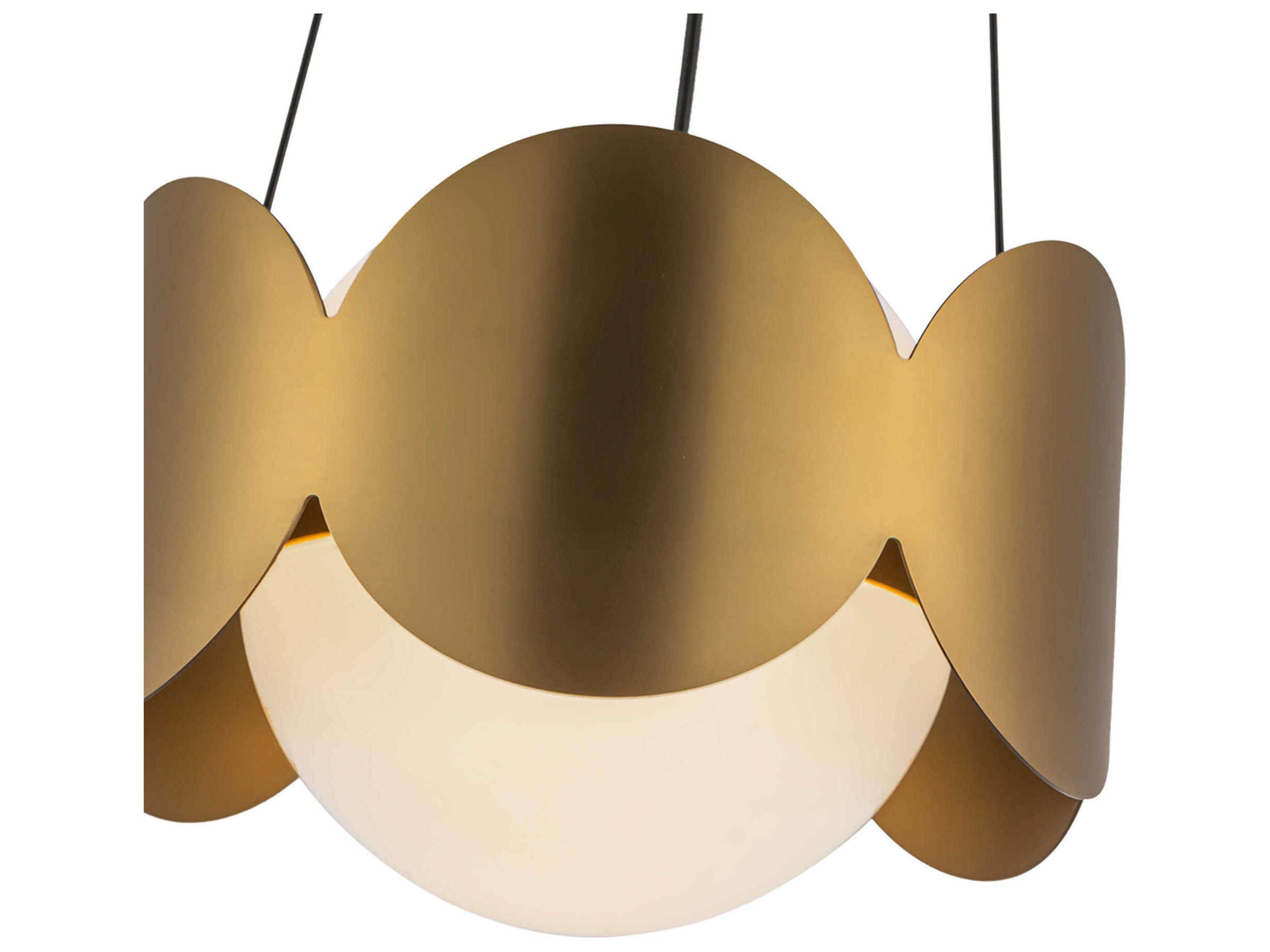 Kuzco Lighting Ciel 1-Light Brushed Gold Globe Chandelier