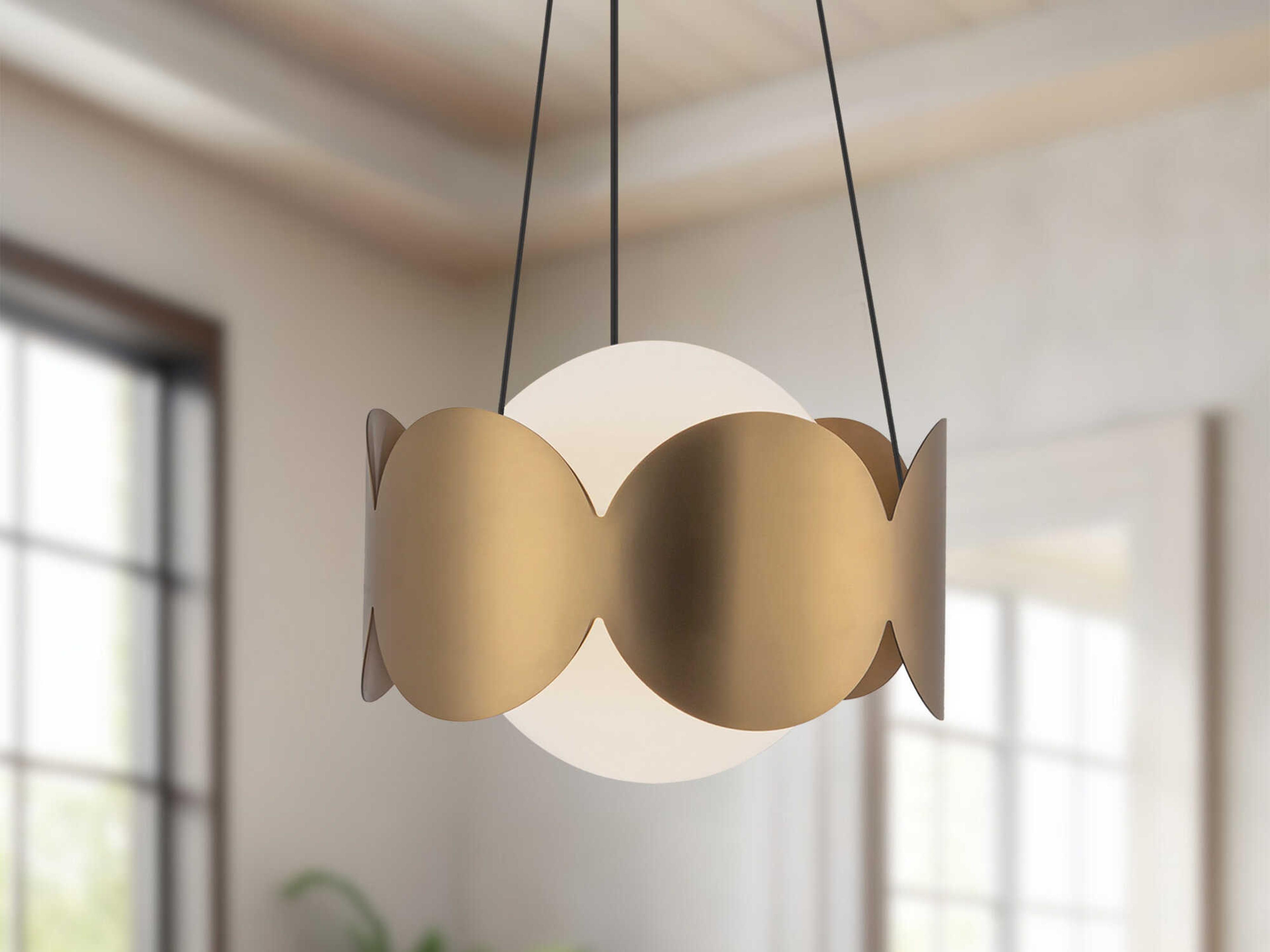 Kuzco Lighting Ciel 1-Light Brushed Gold Globe Chandelier