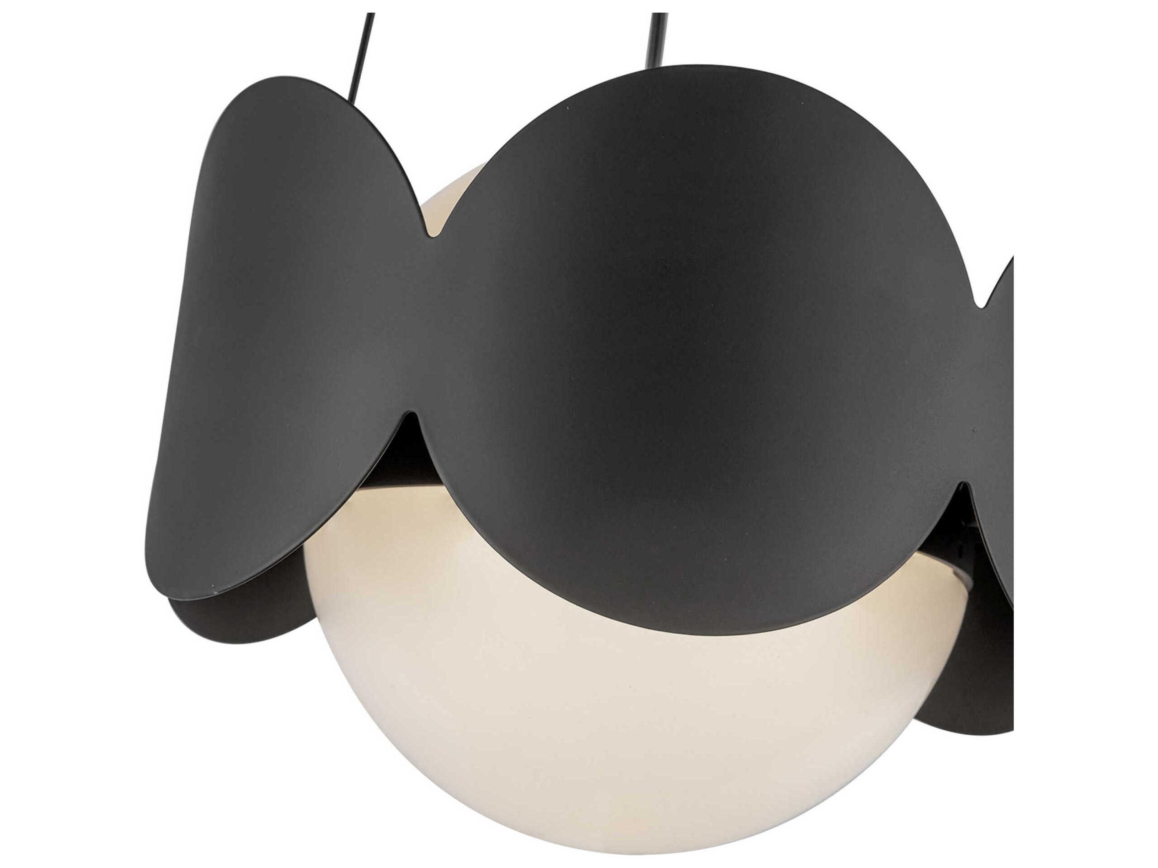 Kuzco Lighting Ciel 1-Light Black Globe Chandelier