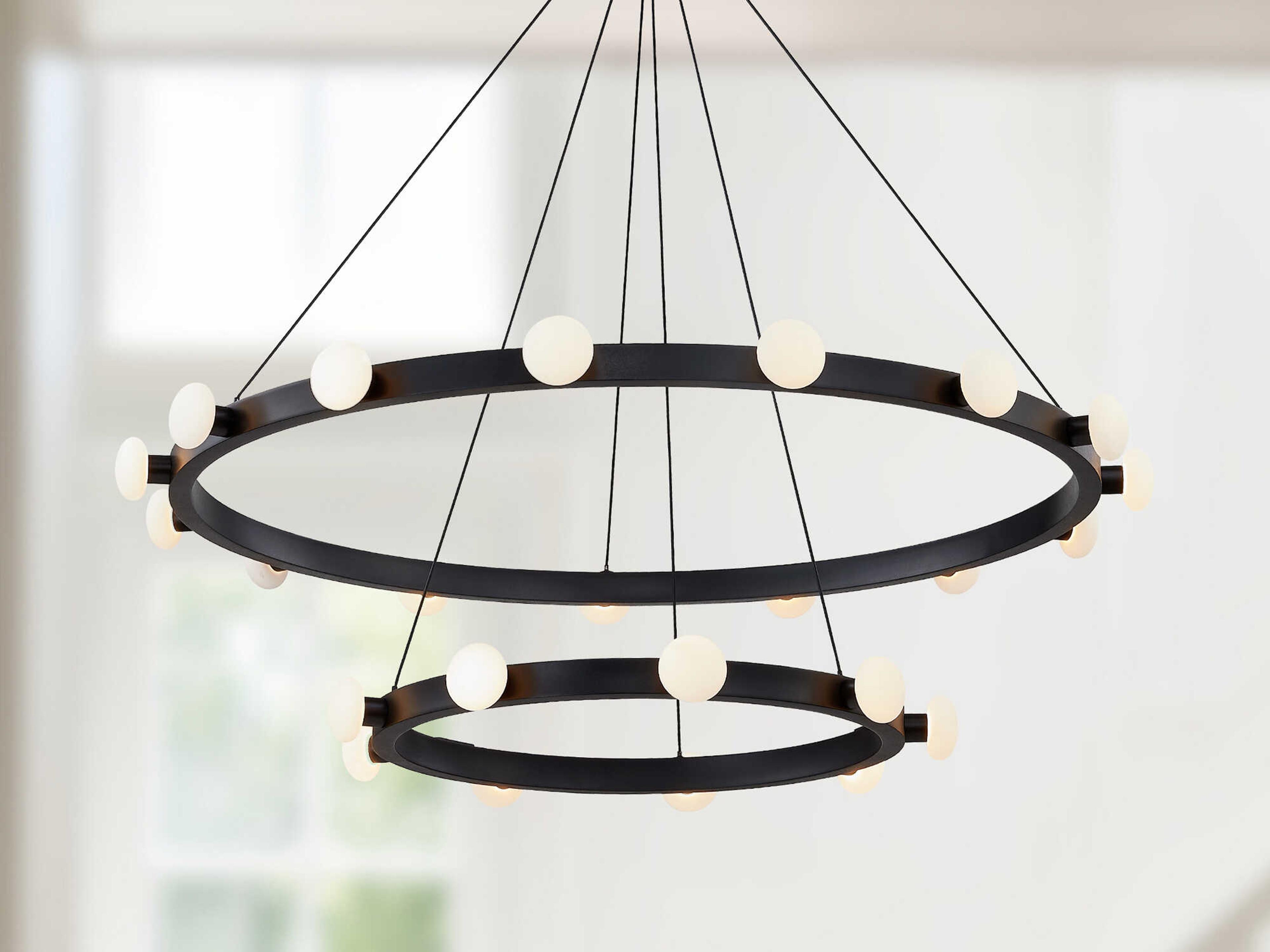 Kuzco Lighting Rezz Black Round Chandelier
