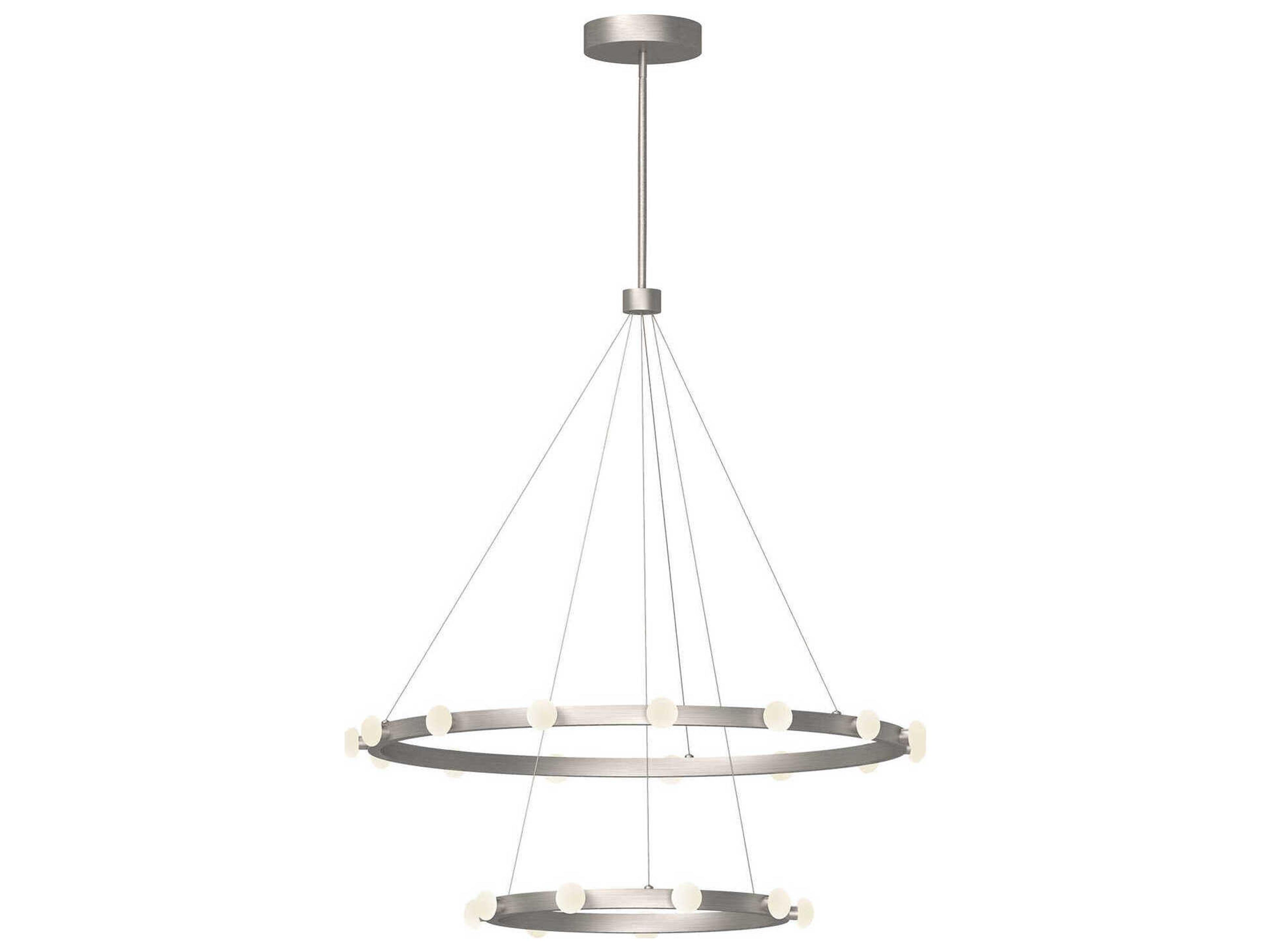 Rezz Brushed Nickel Round Chandelier
