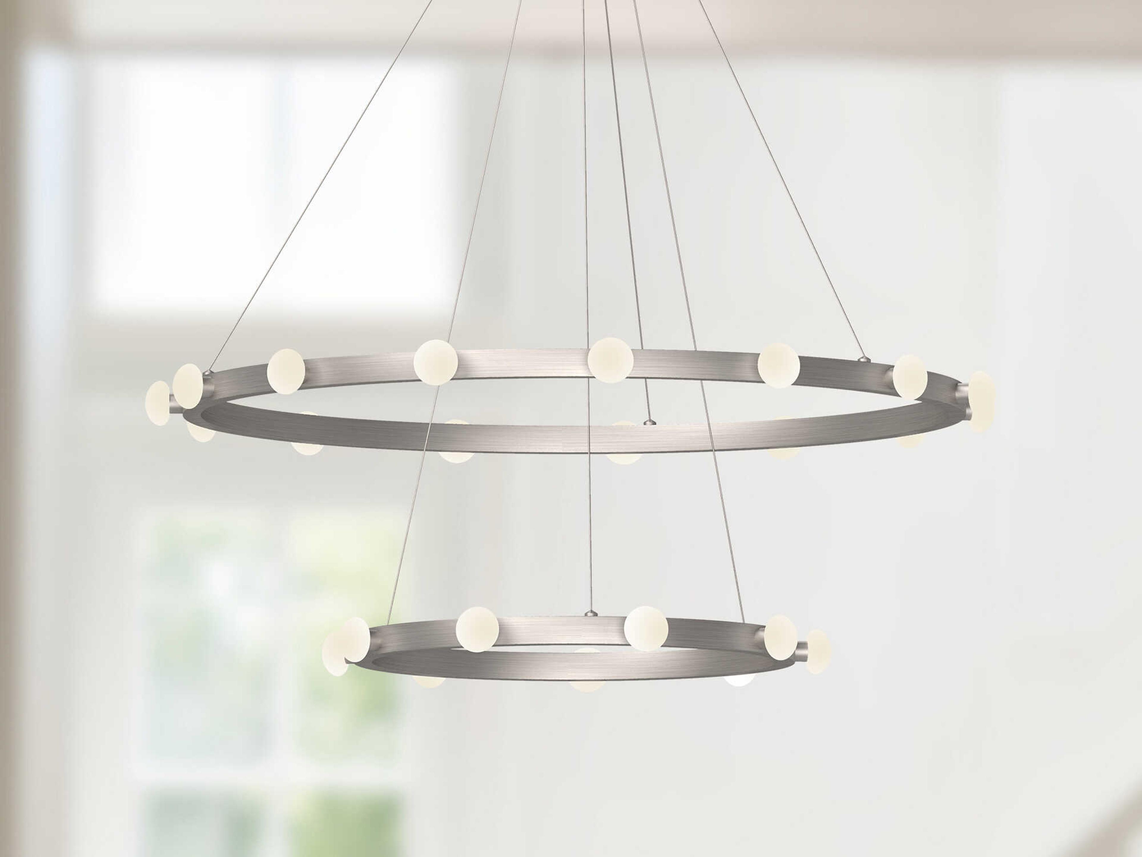 Kuzco Lighting Rezz Brushed Nickel Round Chandelier