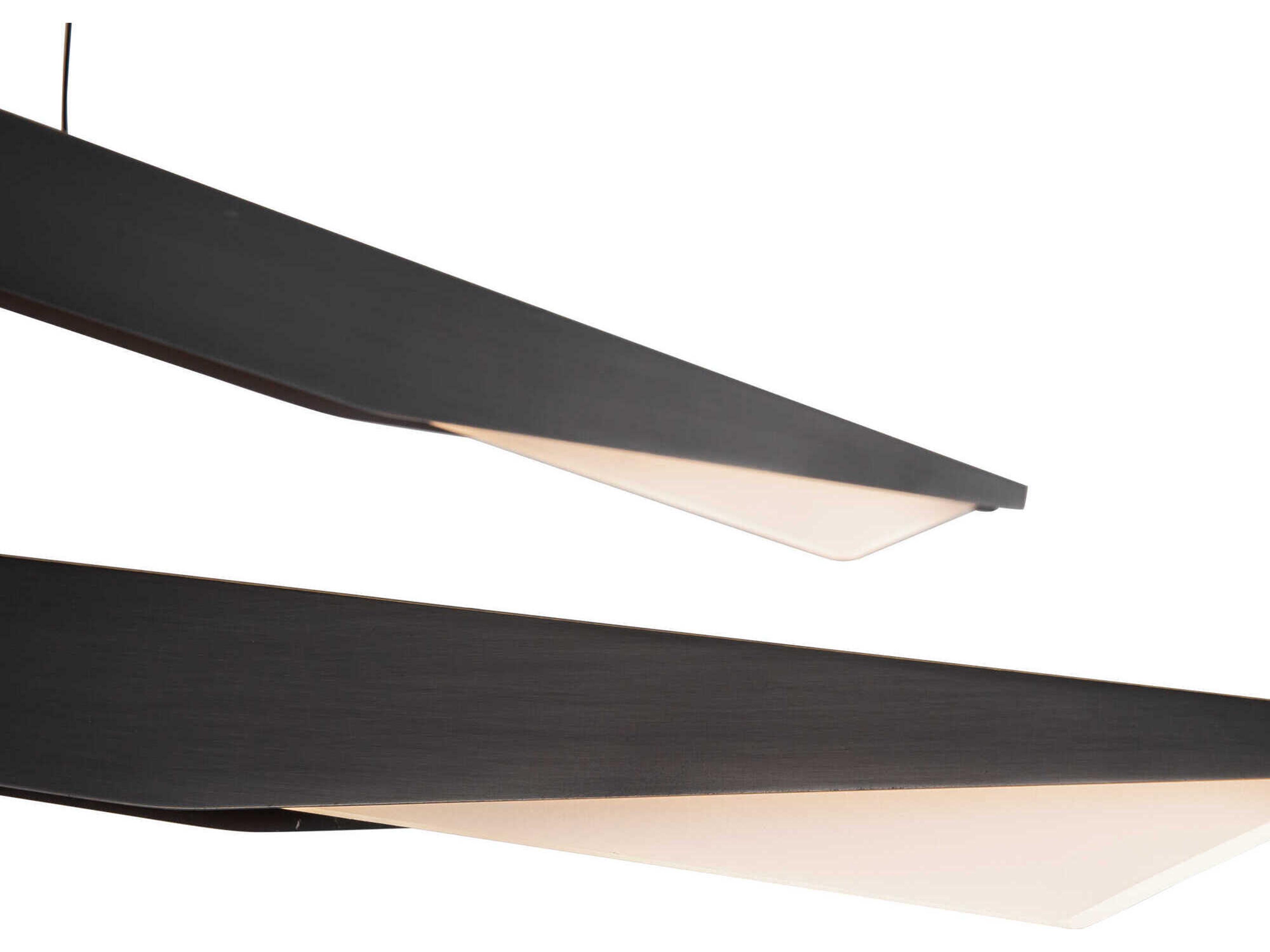 Kuzco Lighting Tachi Urban Bronze Black Geometric Linear Chandelier