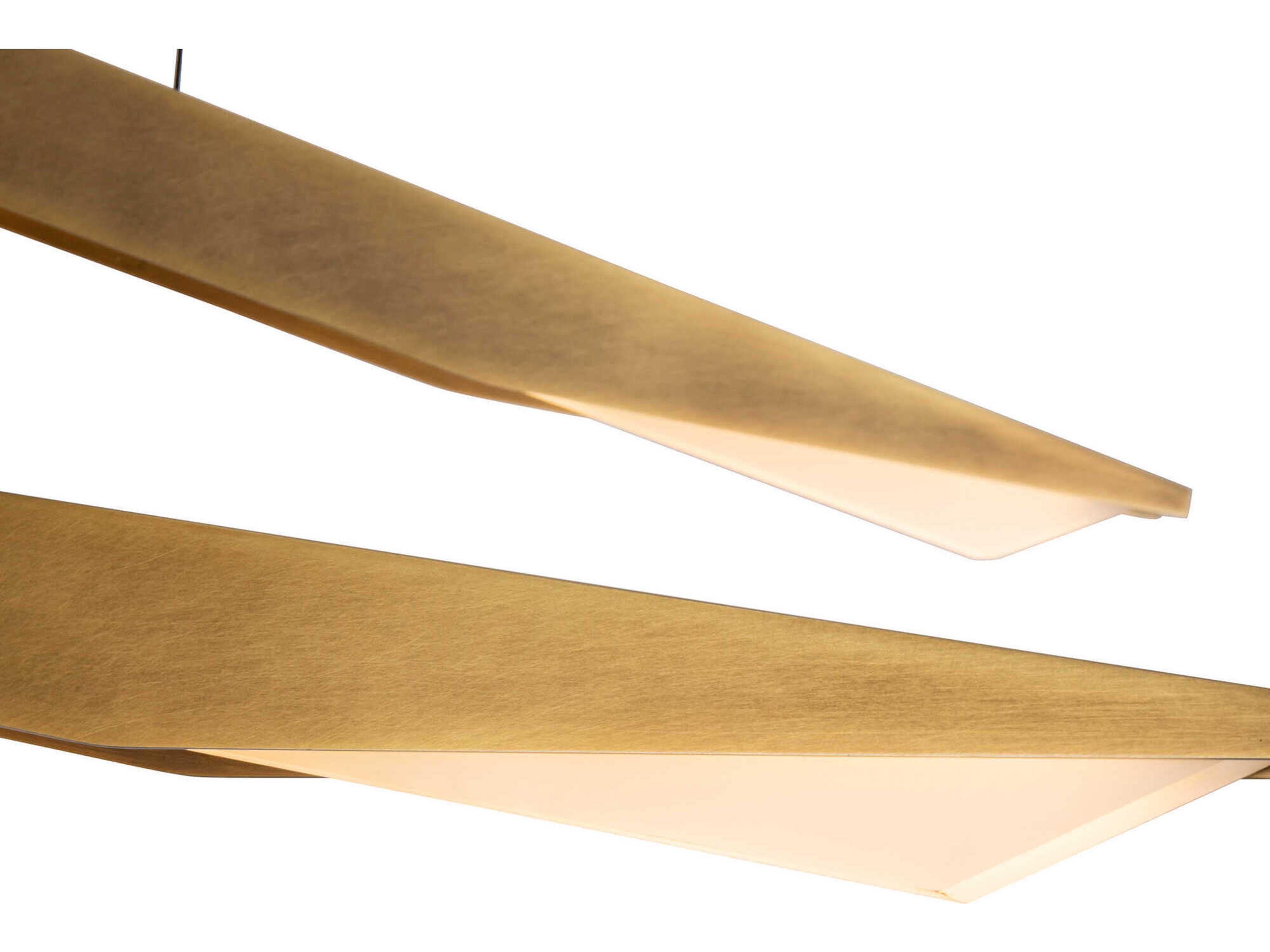 Kuzco Lighting Tachi Vintage Brass Geometric Linear Chandelier