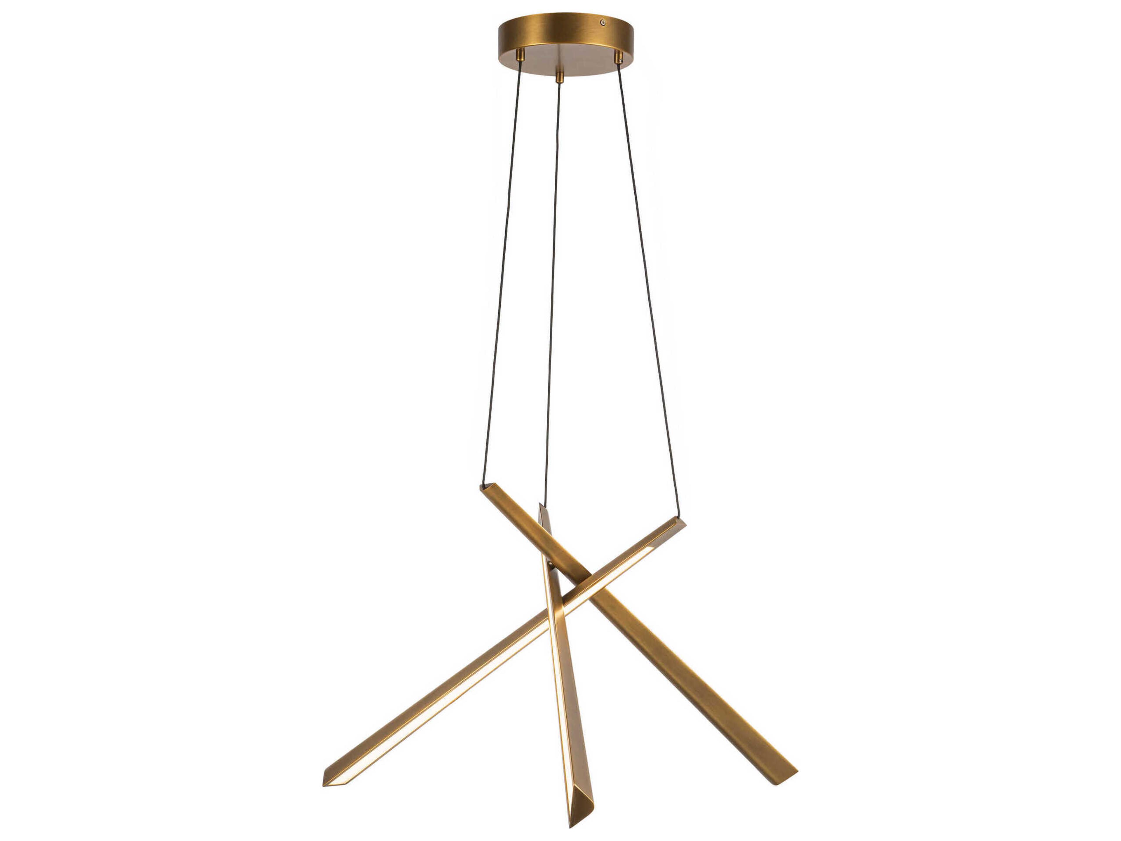 Lex Vintage Brass Linear Chandelier