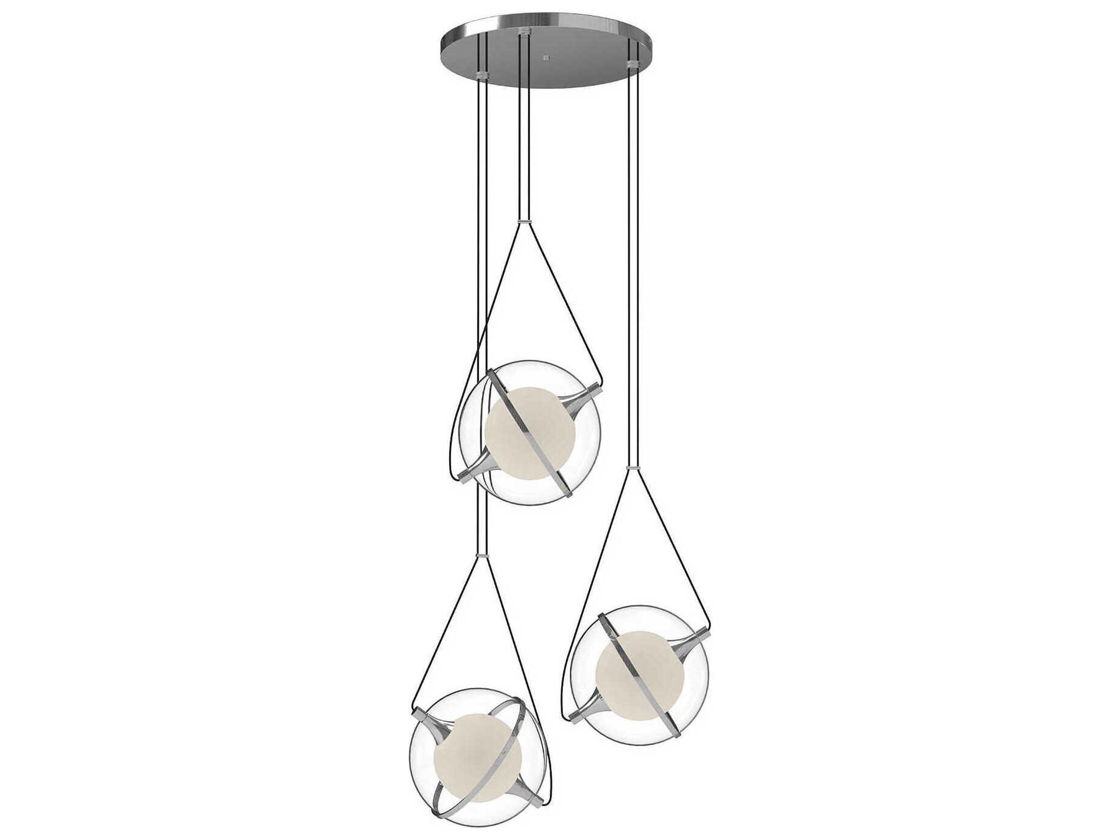 Aries Chrome Geometric Globe Chandelier