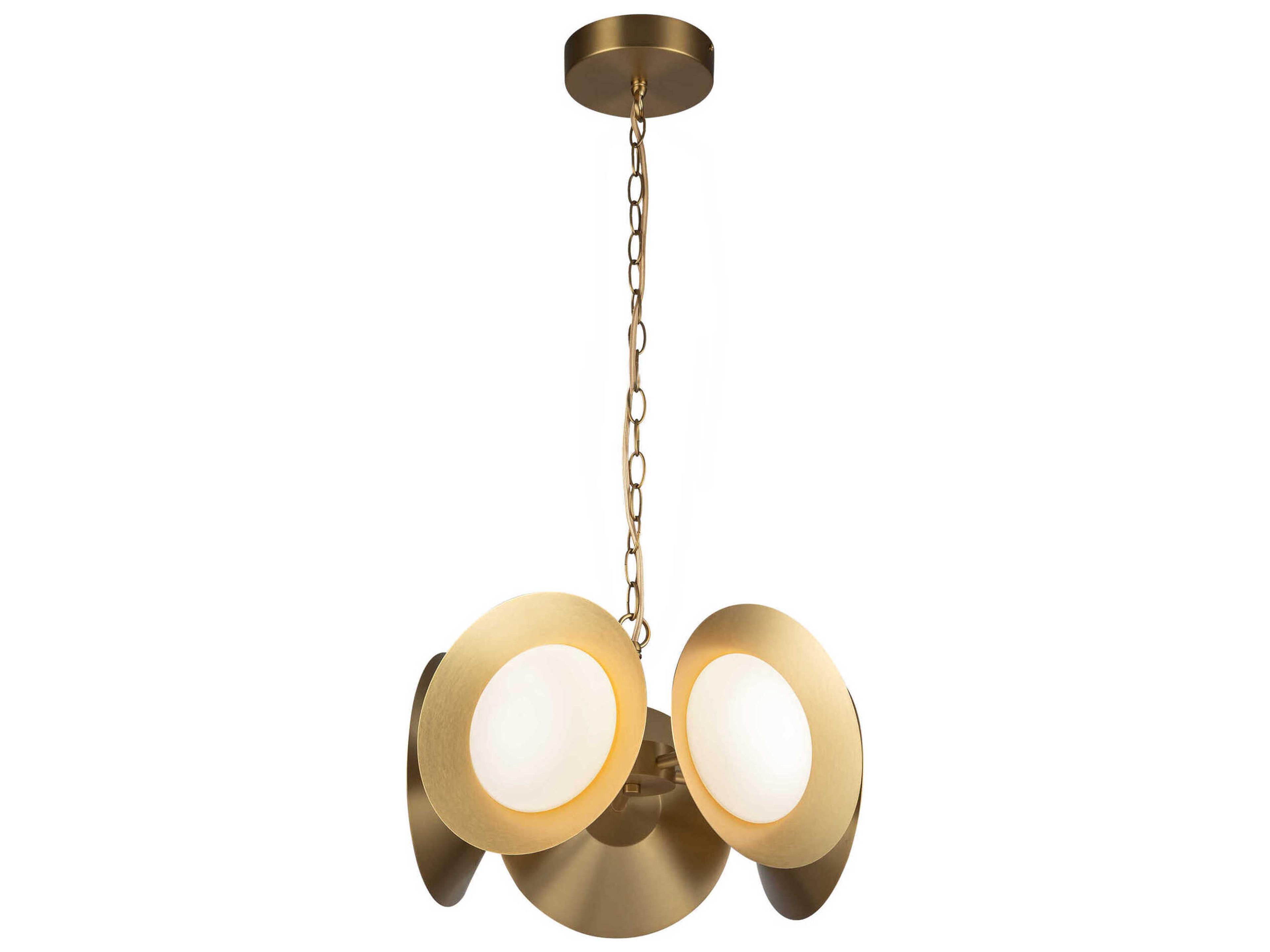 Cleo Brushed Gold Round Chandelier
