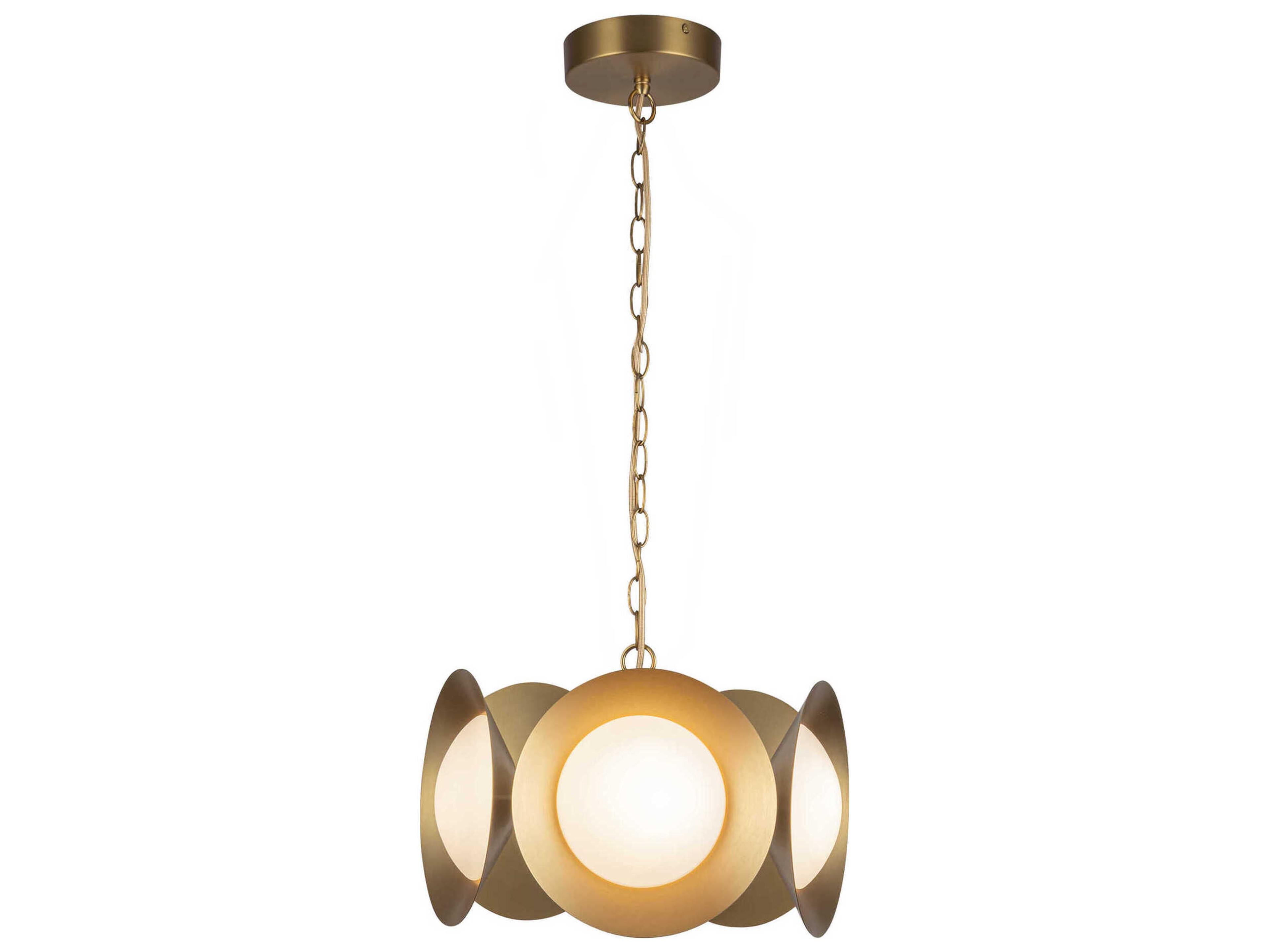 Kuzco Lighting Cleo Brushed Gold Round Chandelier