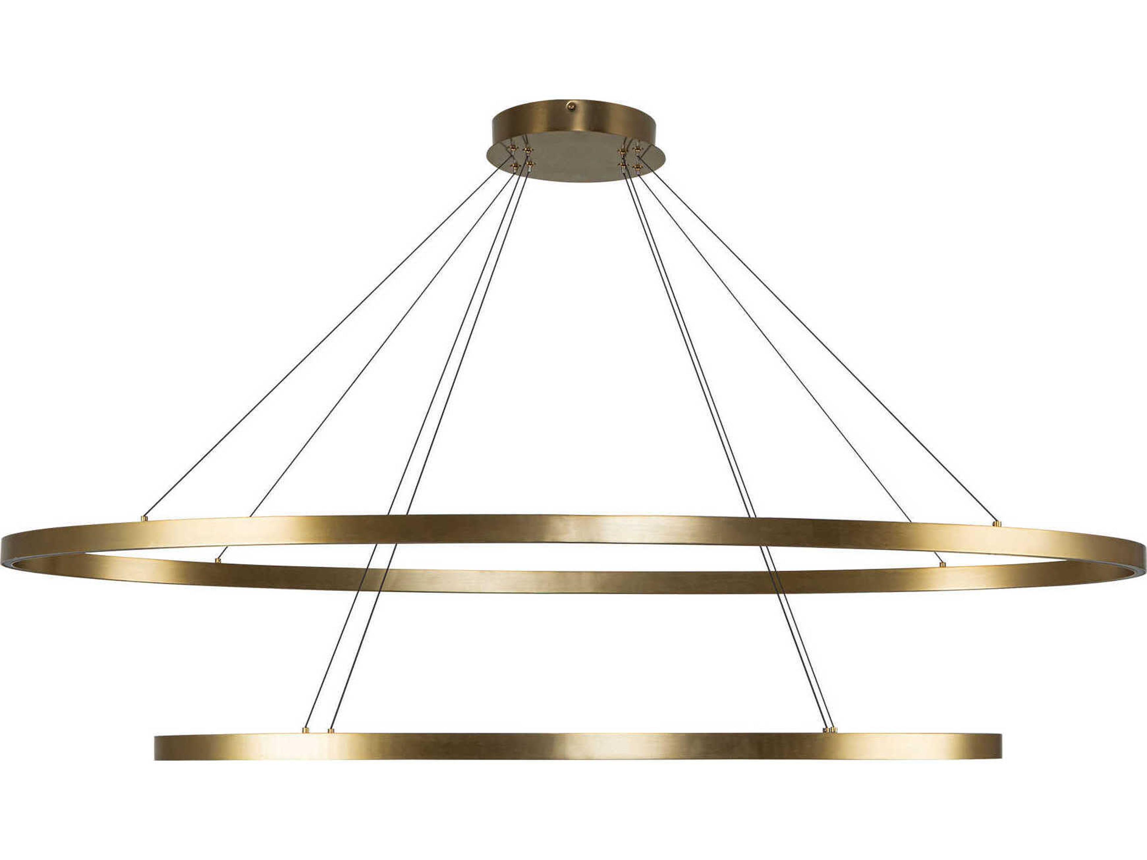 Kuzco Lighting Ovale Brushed Gold Linear Chandelier