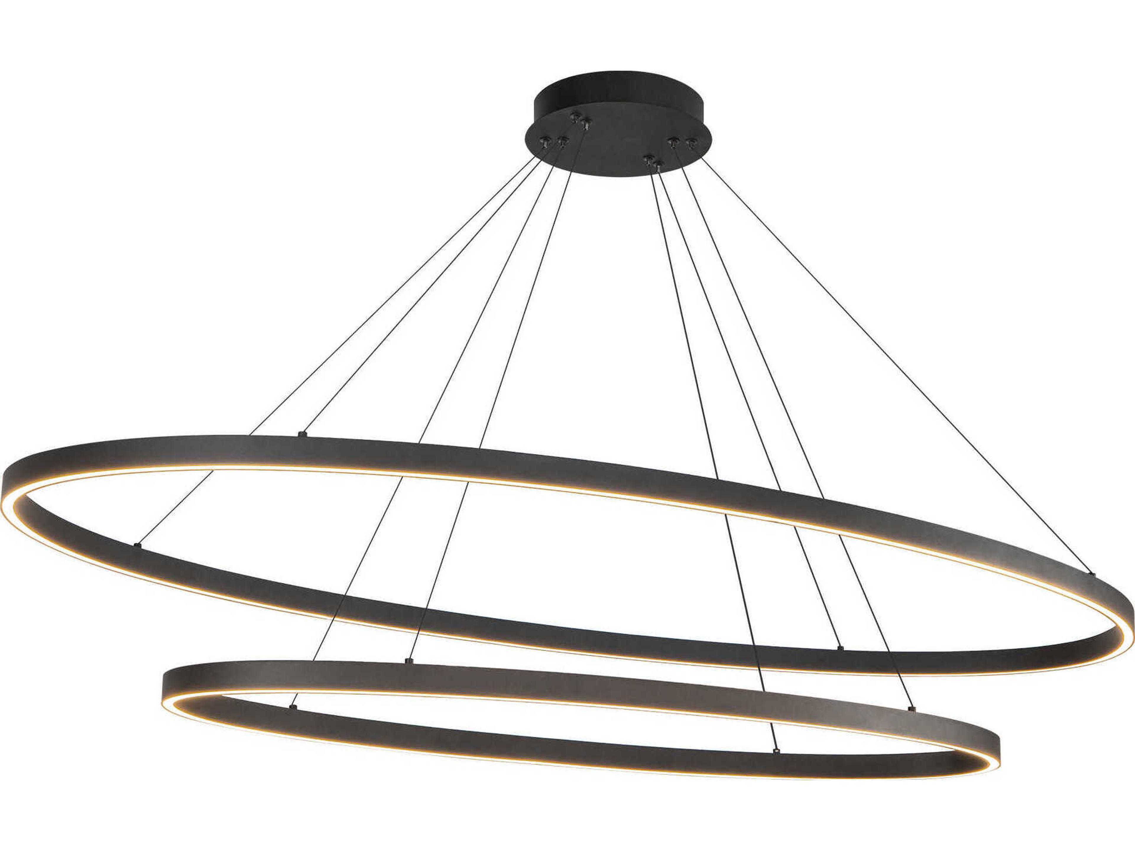 Kuzco Lighting Ovale Black Linear Chandelier