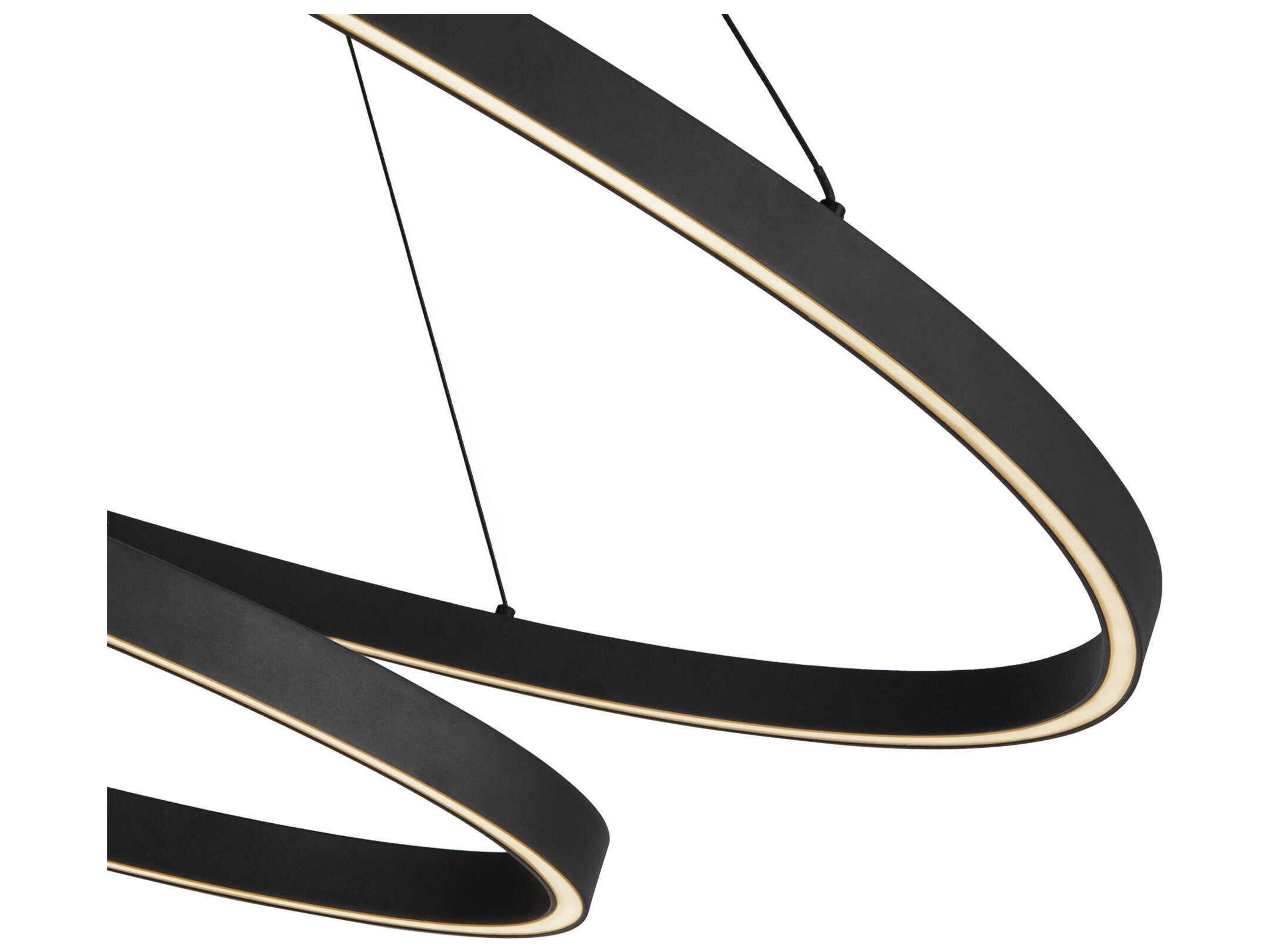 Kuzco Lighting Ovale Black Linear Chandelier