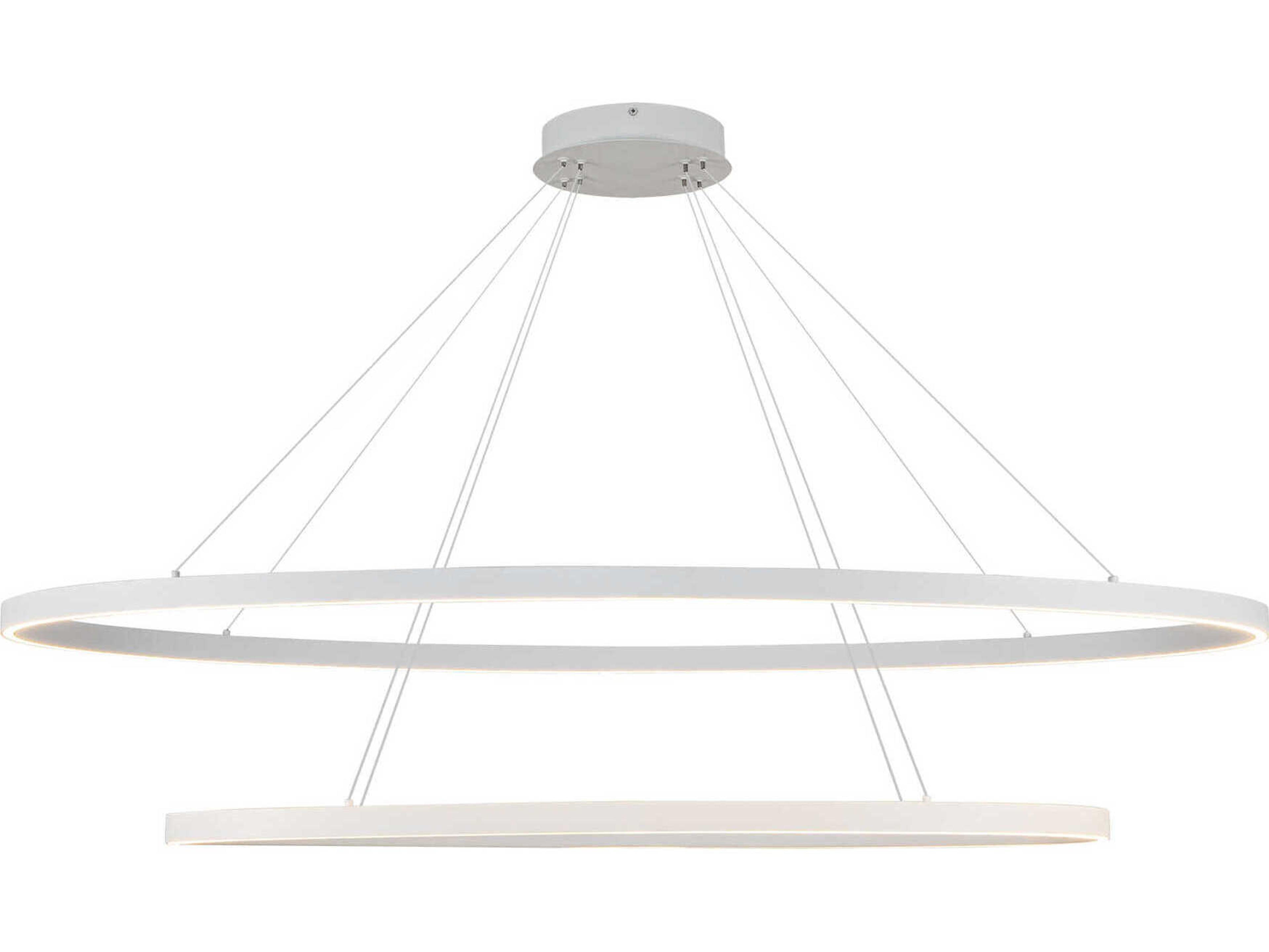 Ovale White Linear Chandelier