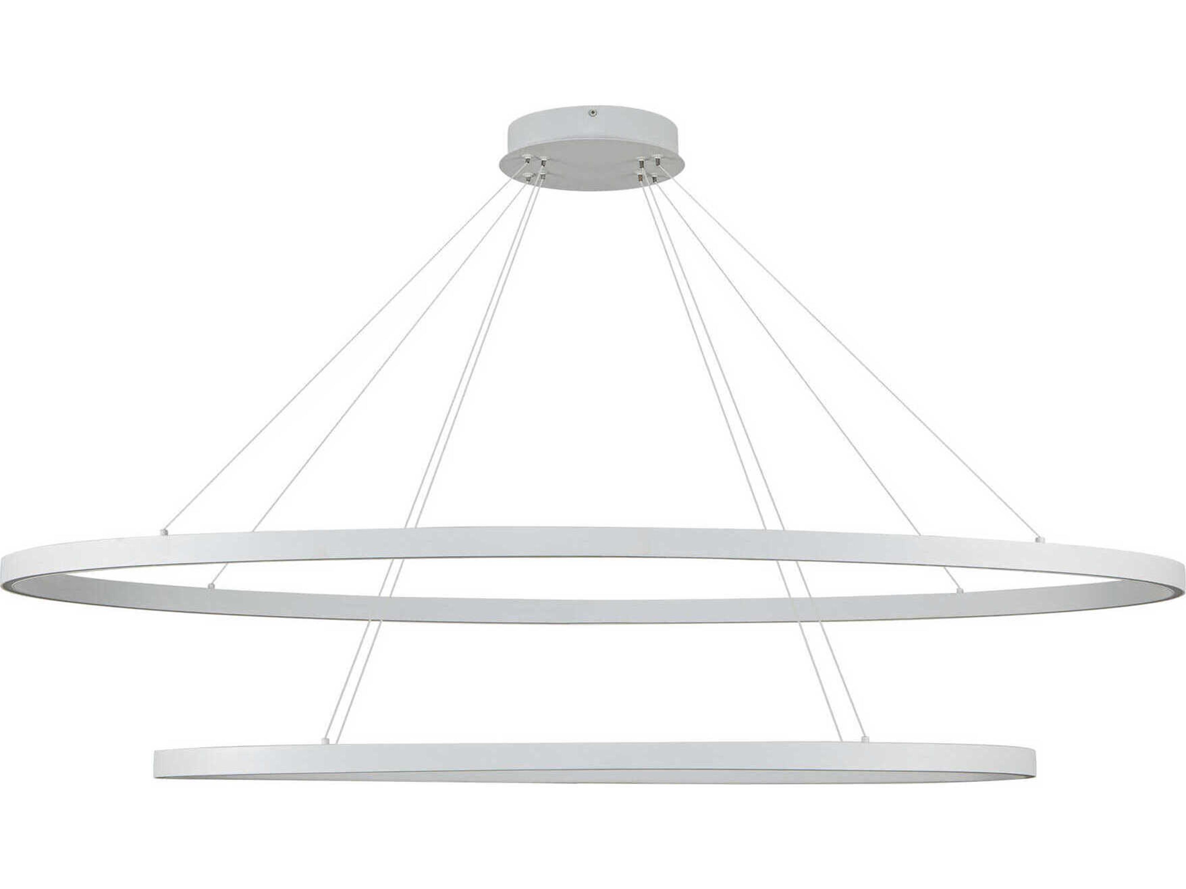 Kuzco Lighting Ovale White Linear Chandelier