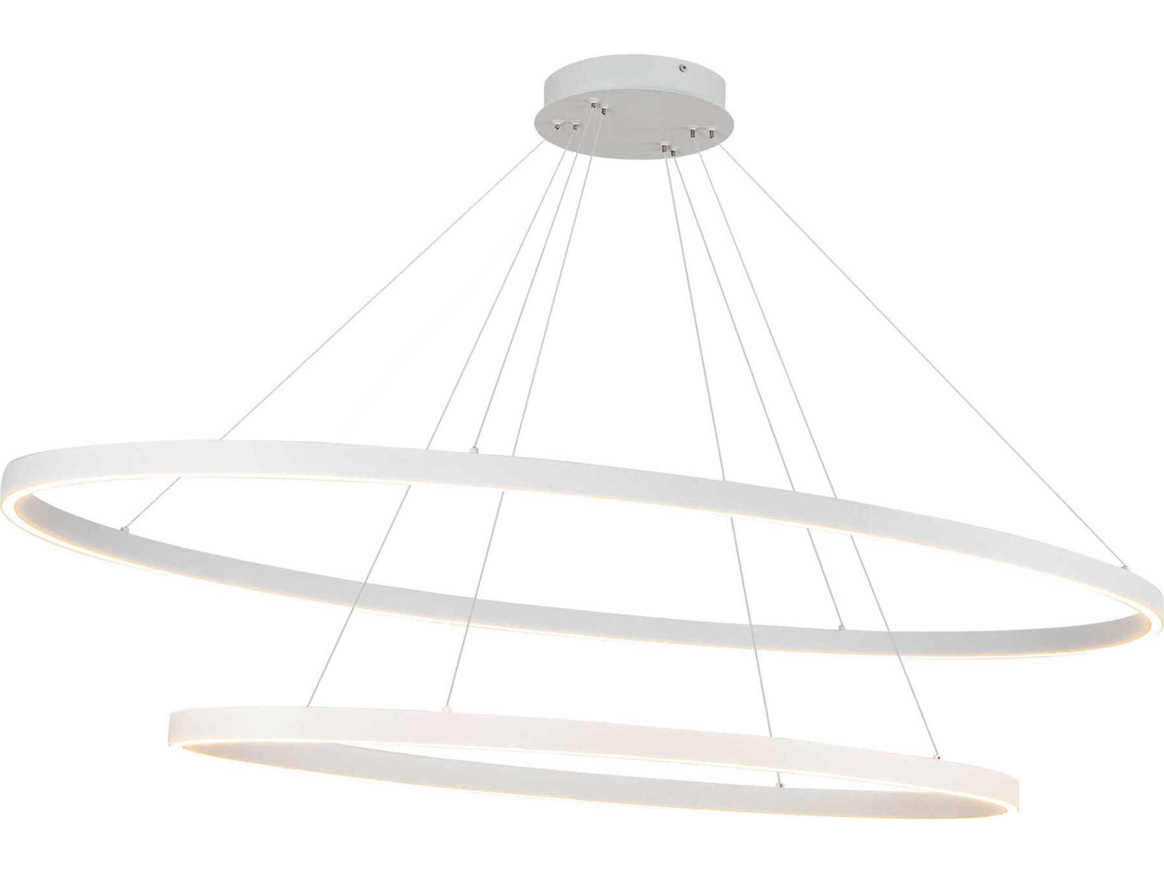 Kuzco Lighting Ovale White Linear Chandelier