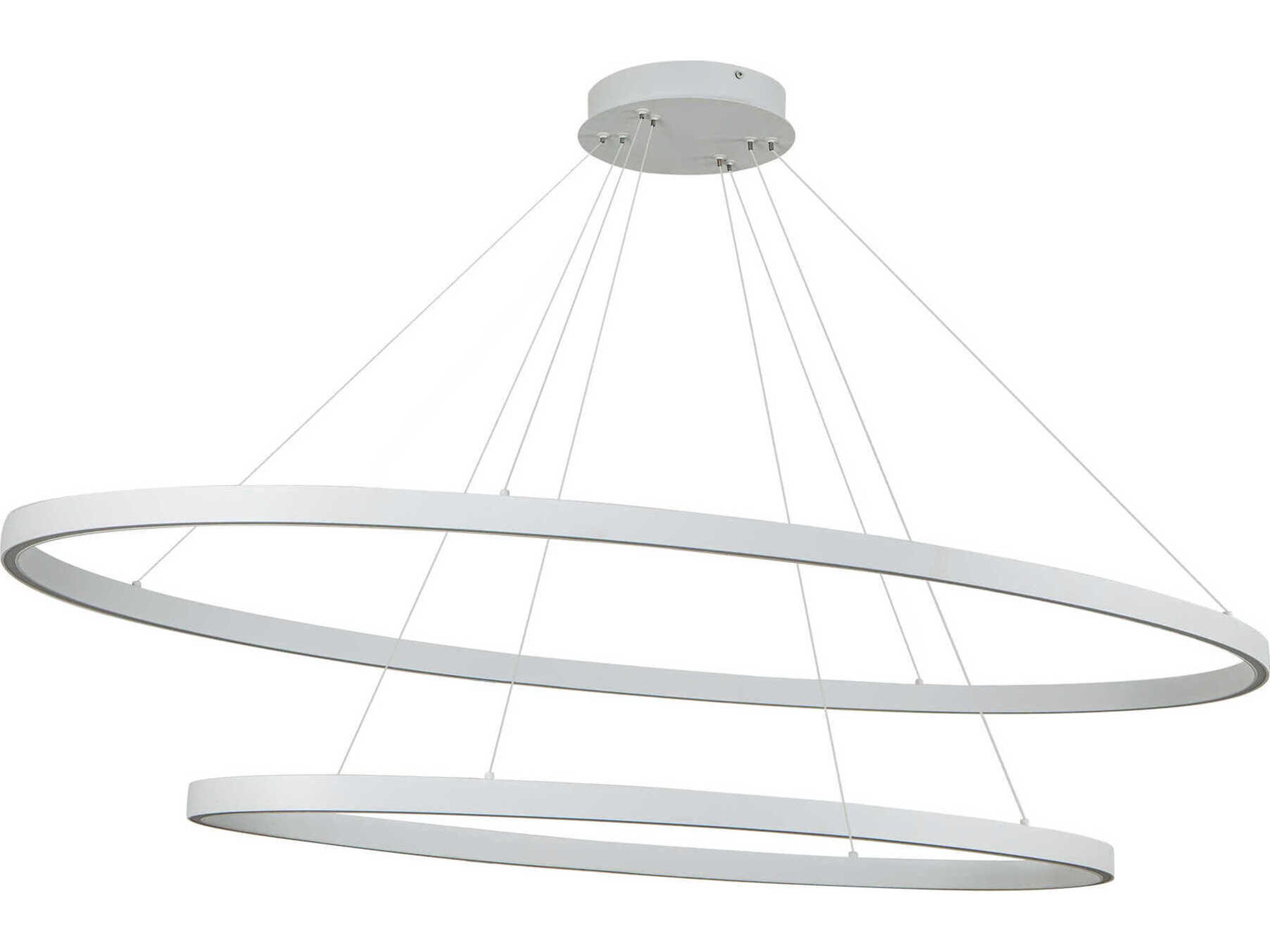 Kuzco Lighting Ovale White Linear Chandelier