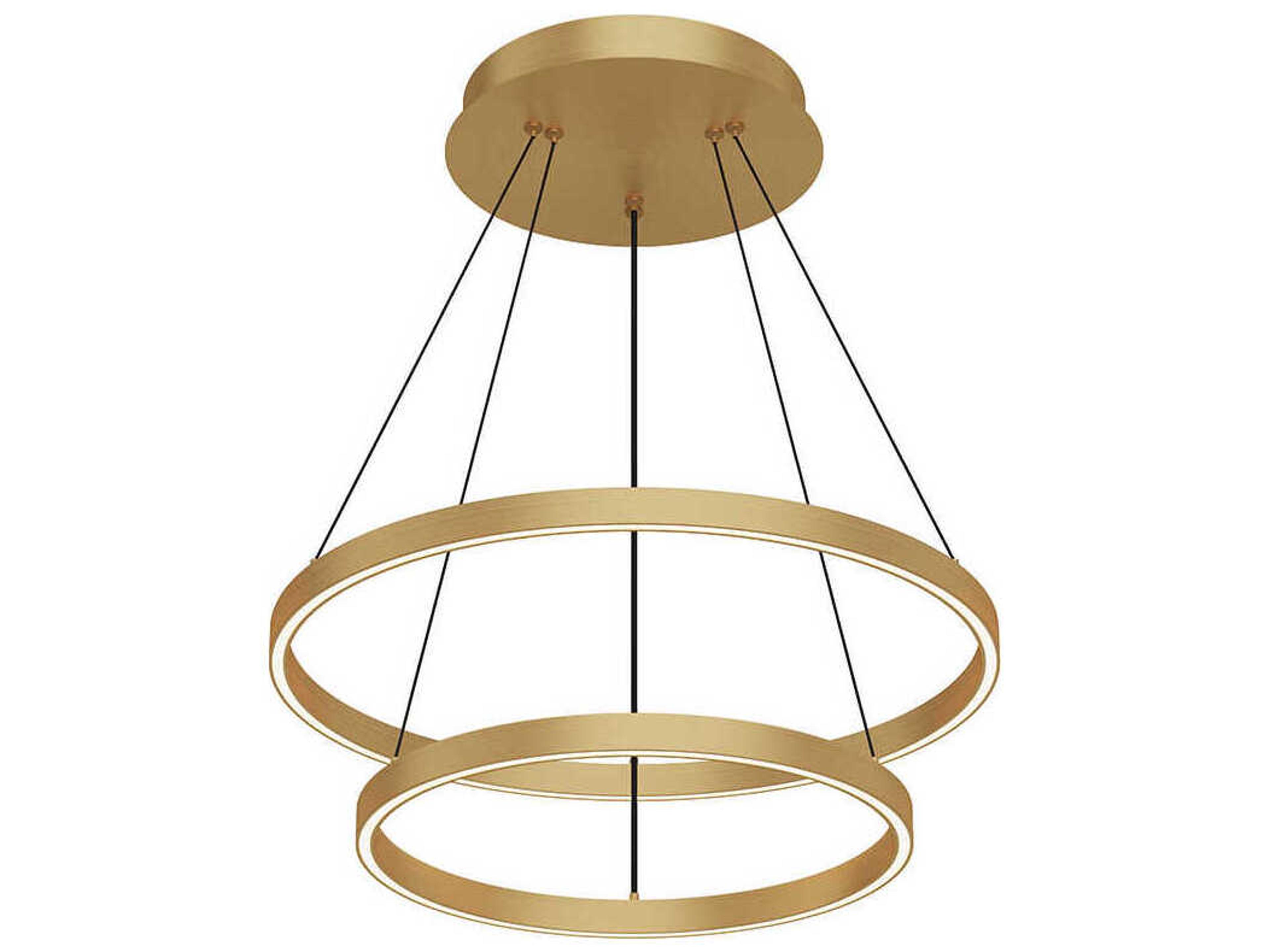 Kuzco Lighting Cerchio Brushed Gold Round Chandelier