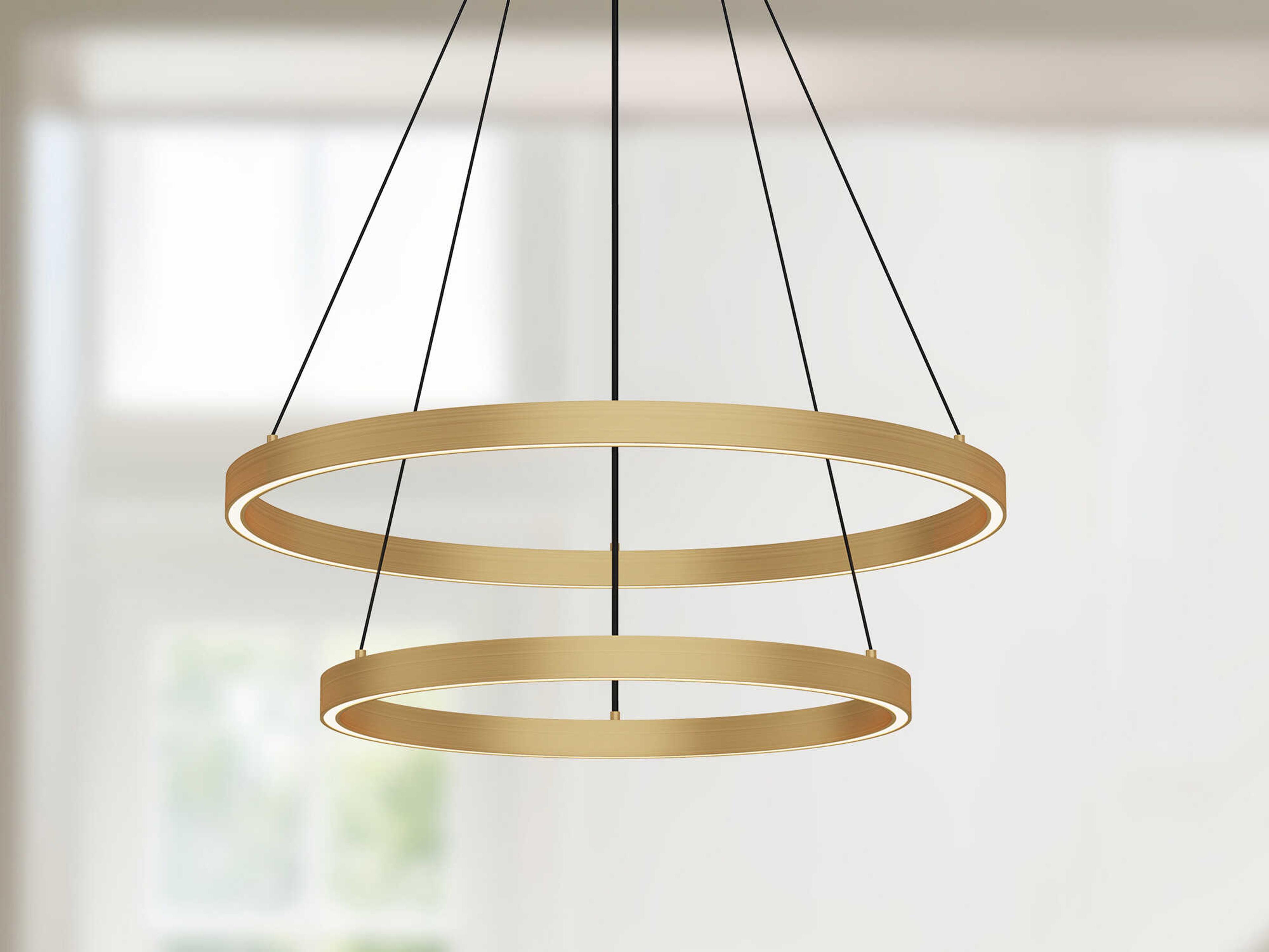 Kuzco Lighting Cerchio Brushed Gold Round Chandelier