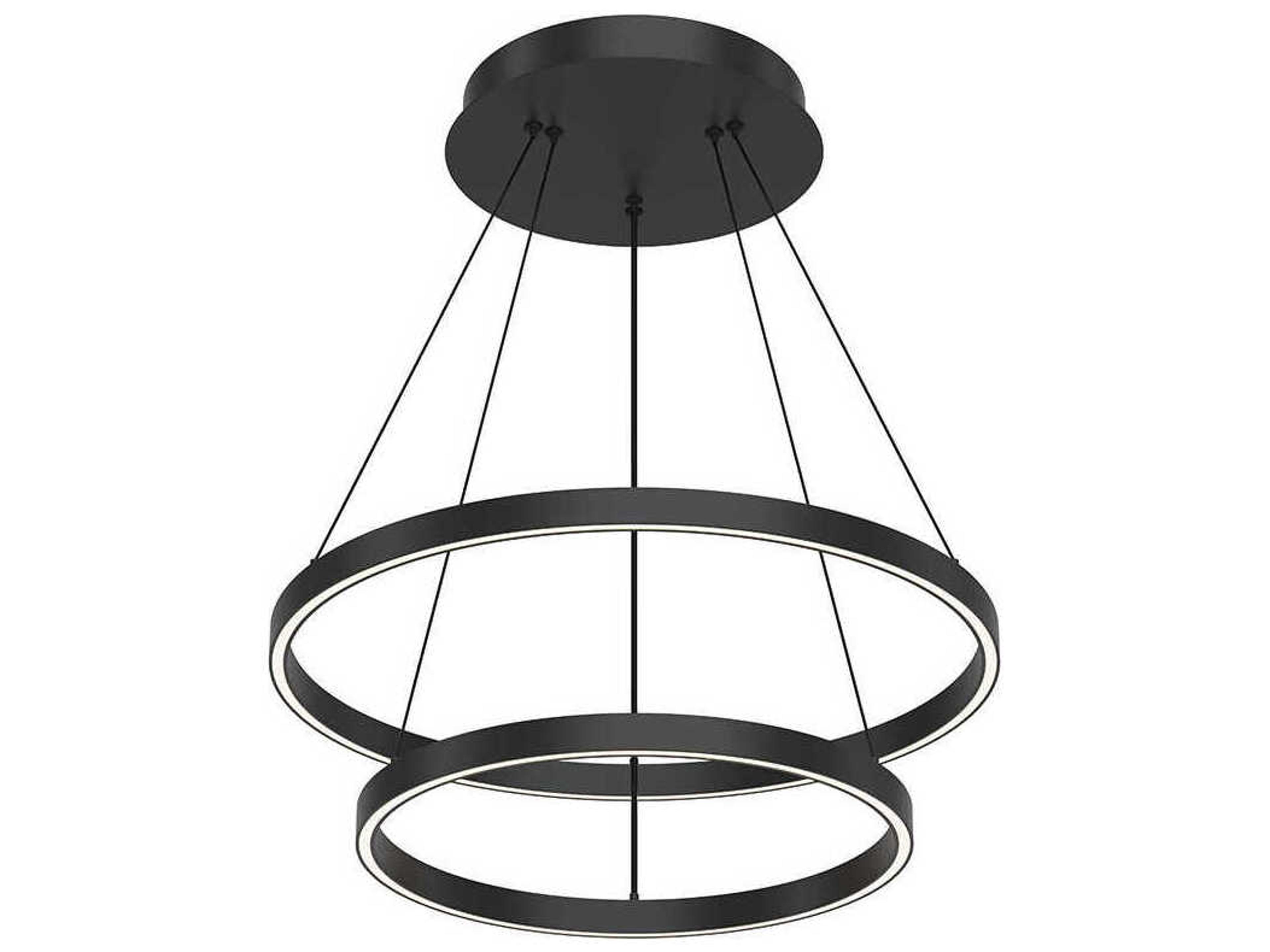 Kuzco Lighting Cerchio Black Round Chandelier