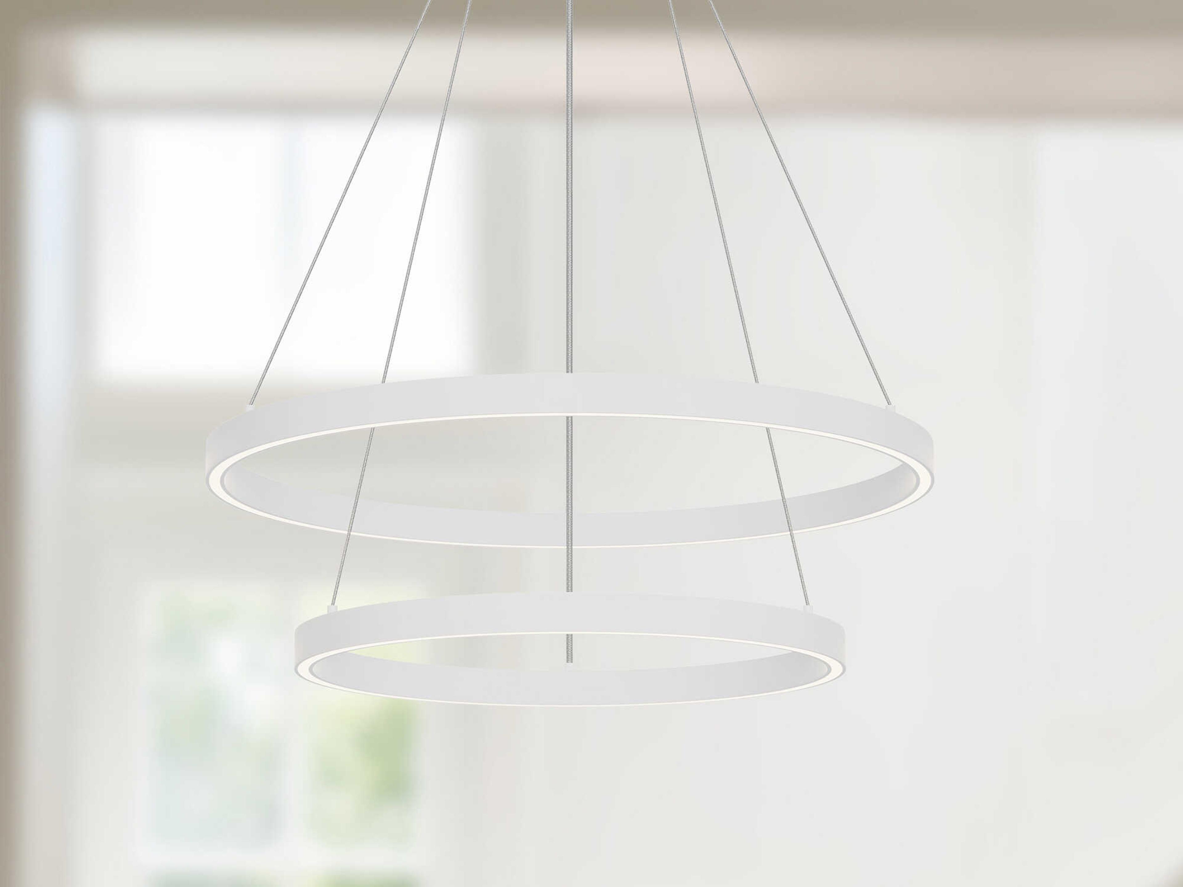 Kuzco Lighting Cerchio White Round Chandelier