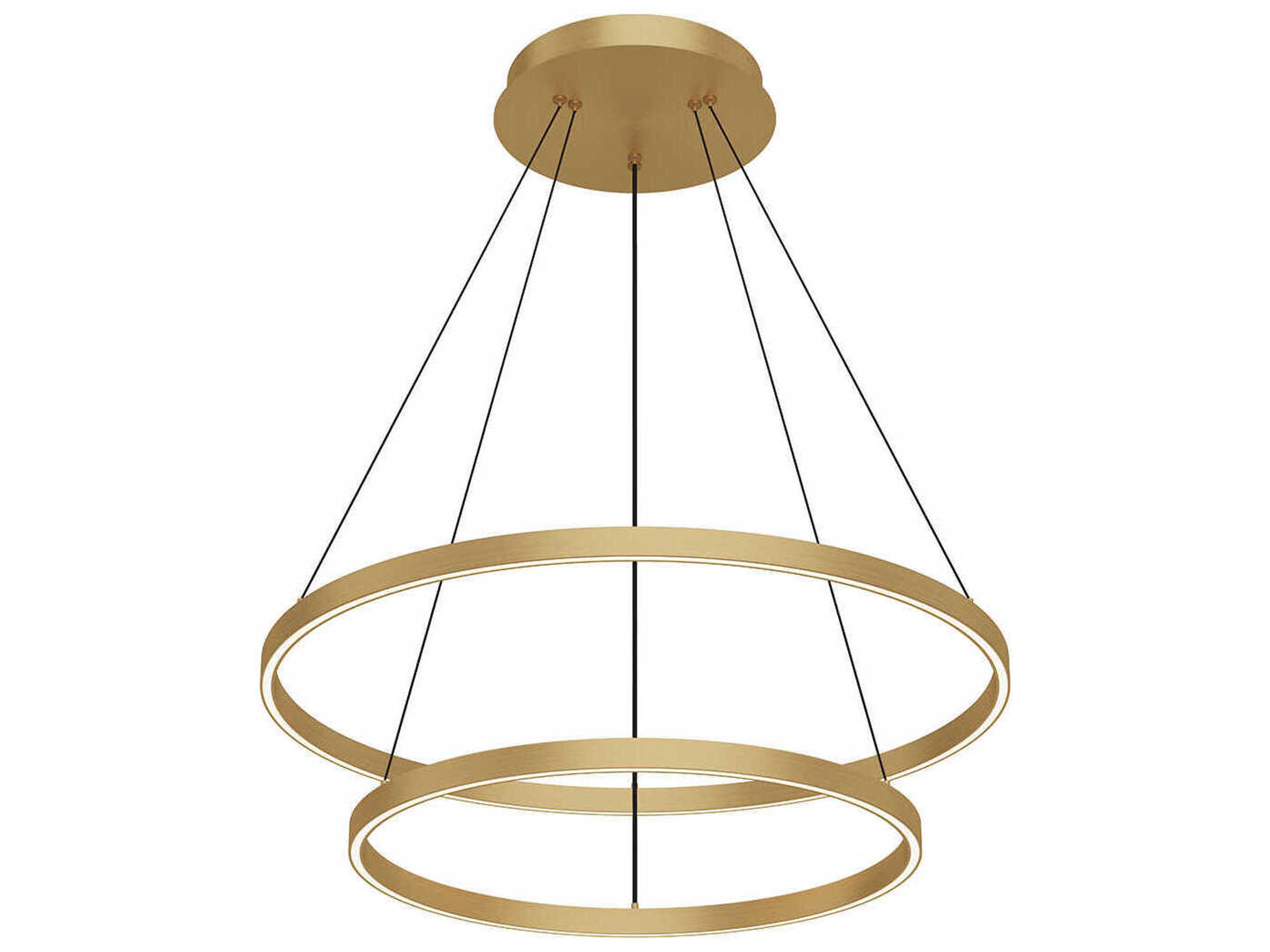 Kuzco Lighting Cerchio Brushed Gold Round Chandelier