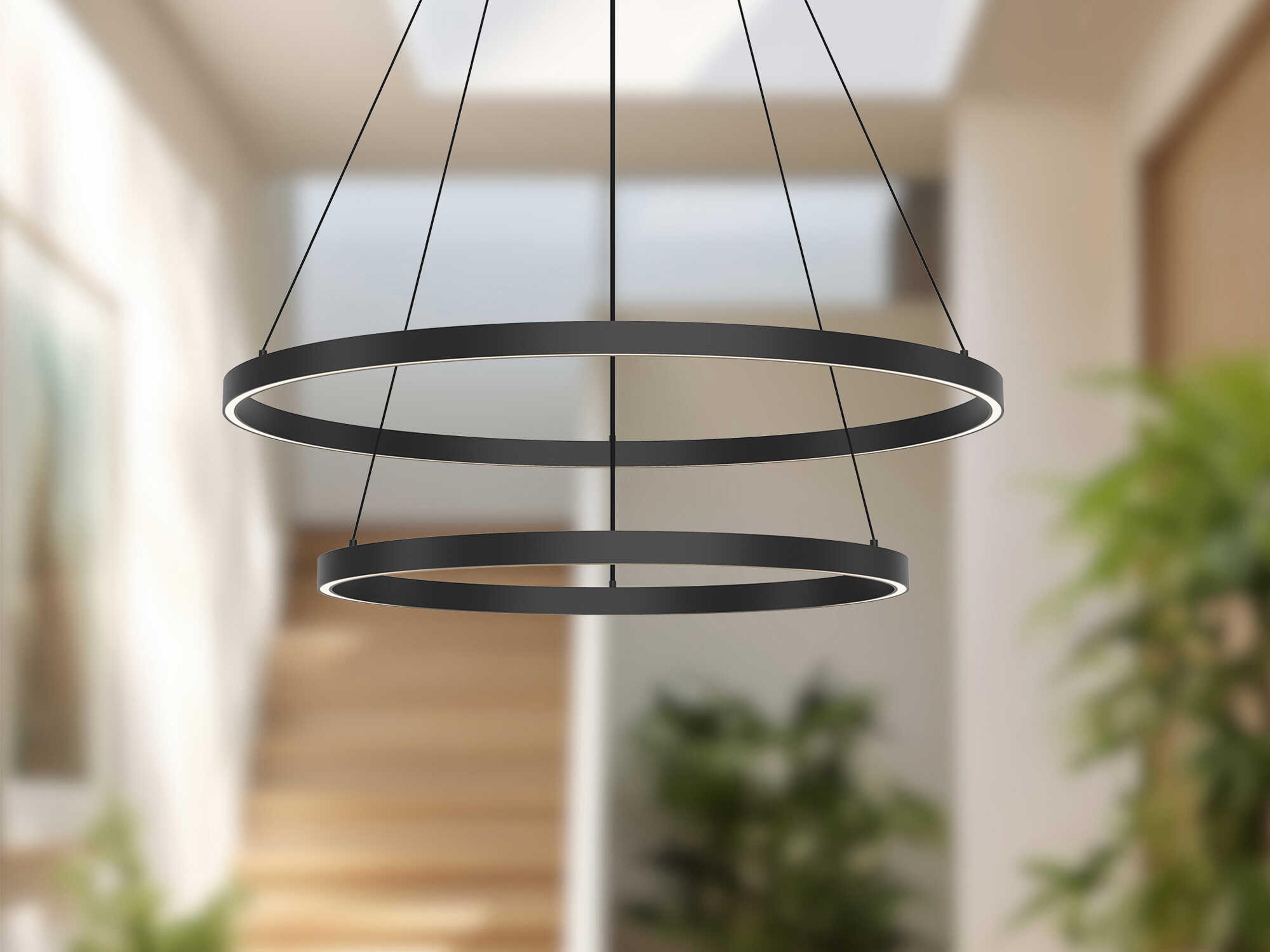 Kuzco Lighting Cerchio Black Round Chandelier