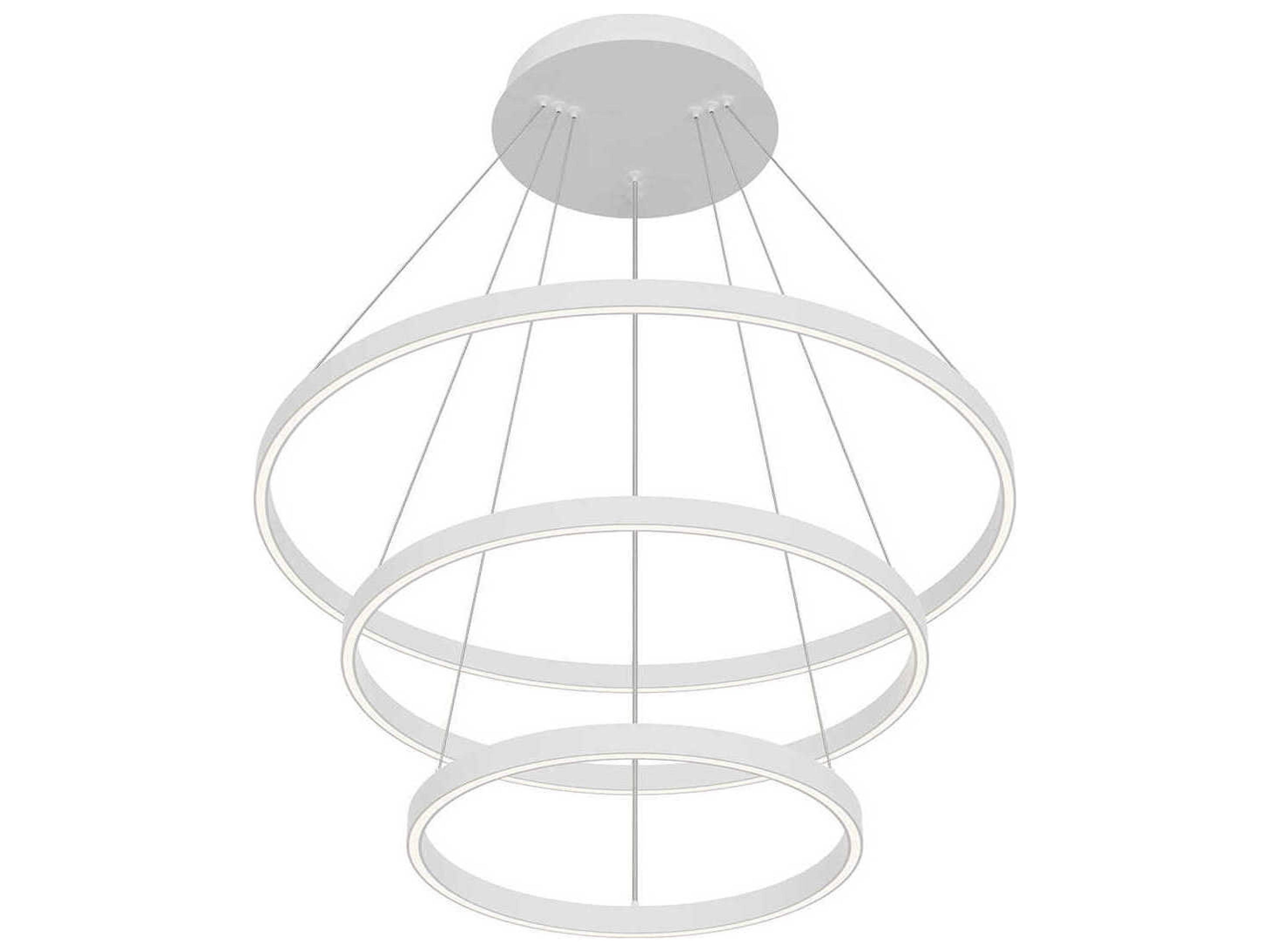 Cerchio White Round Chandelier