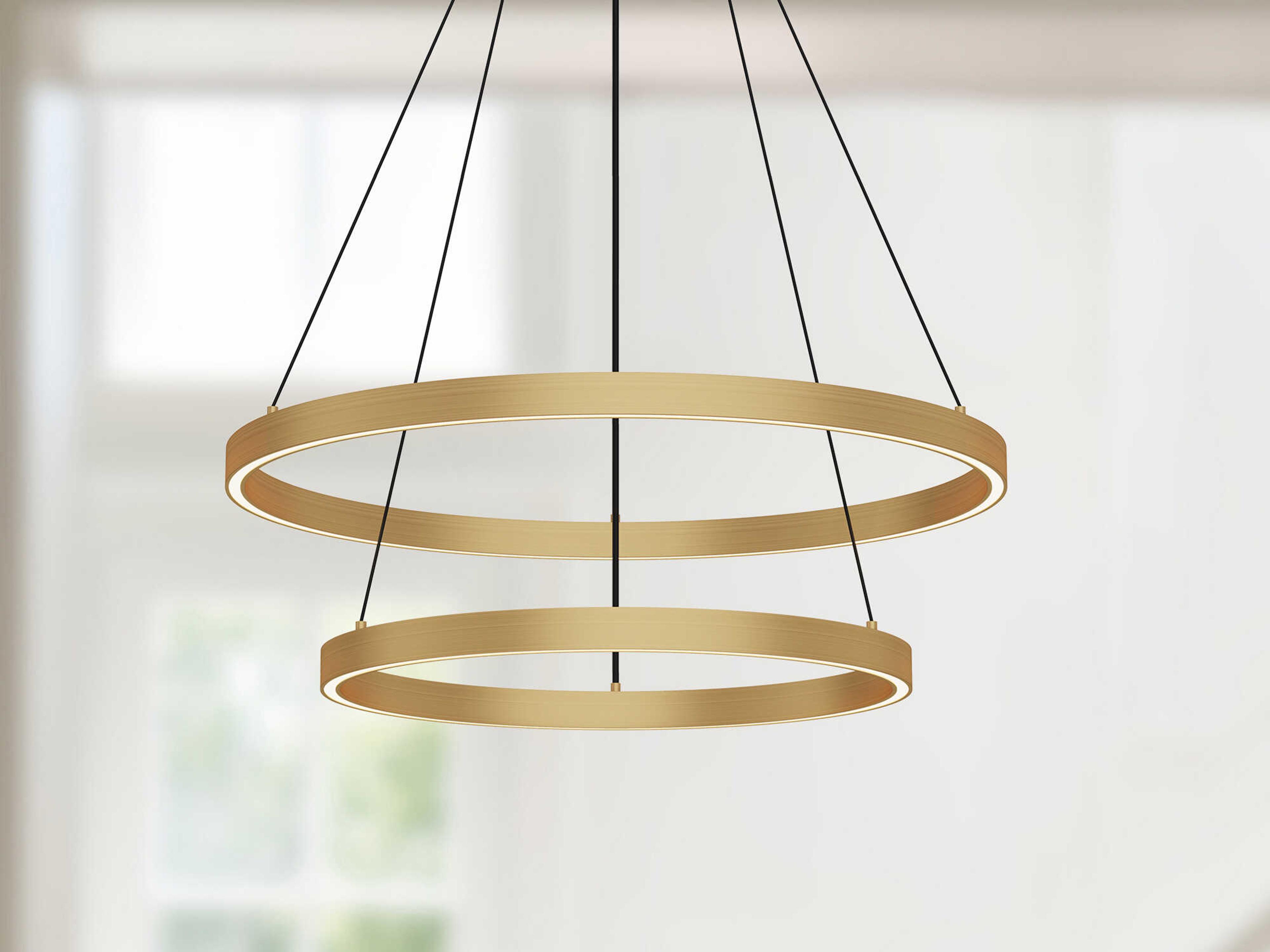Kuzco Lighting Cerchio Brushed Gold Round Chandelier