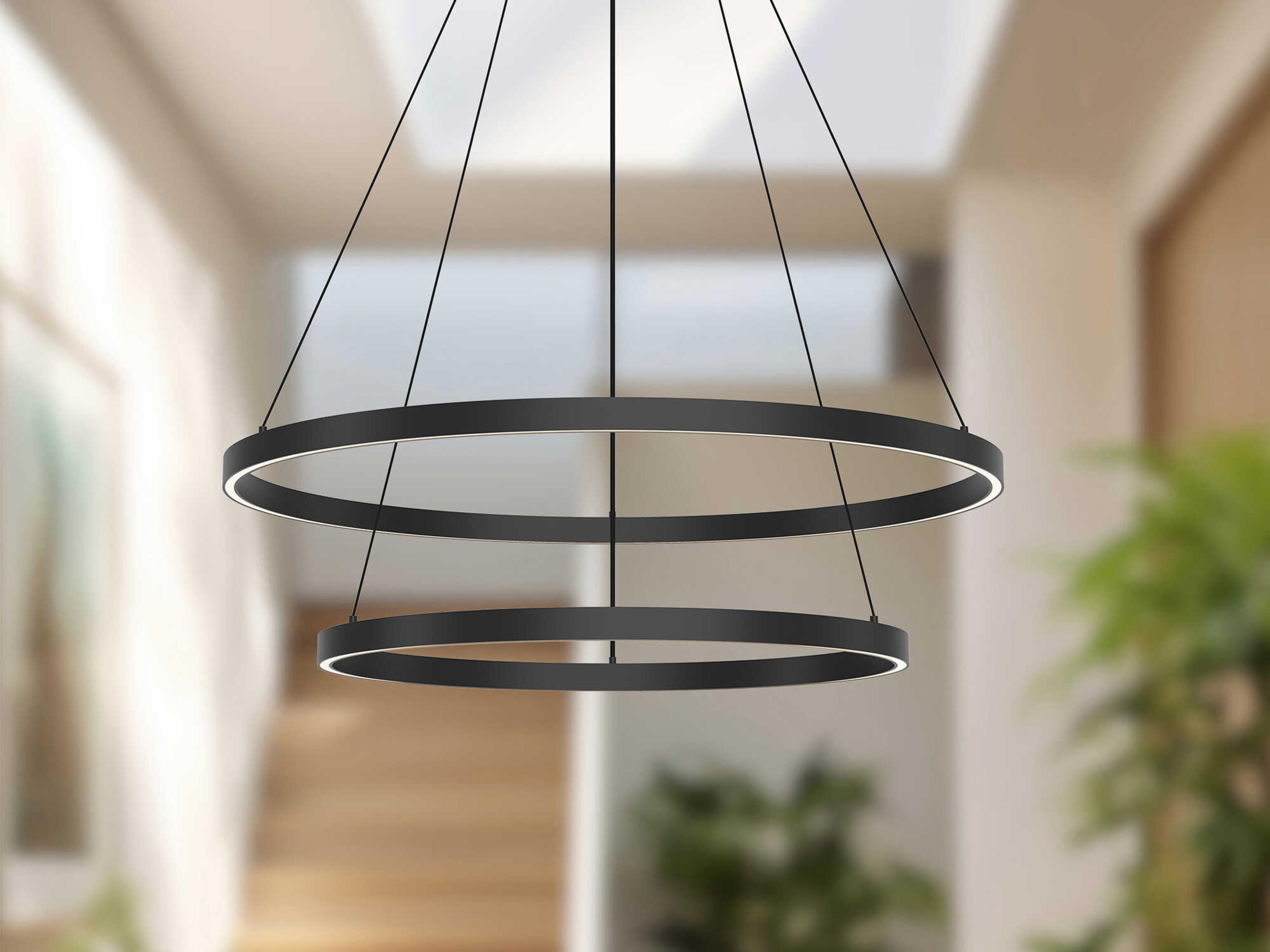 Kuzco Lighting Cerchio Black Round Chandelier
