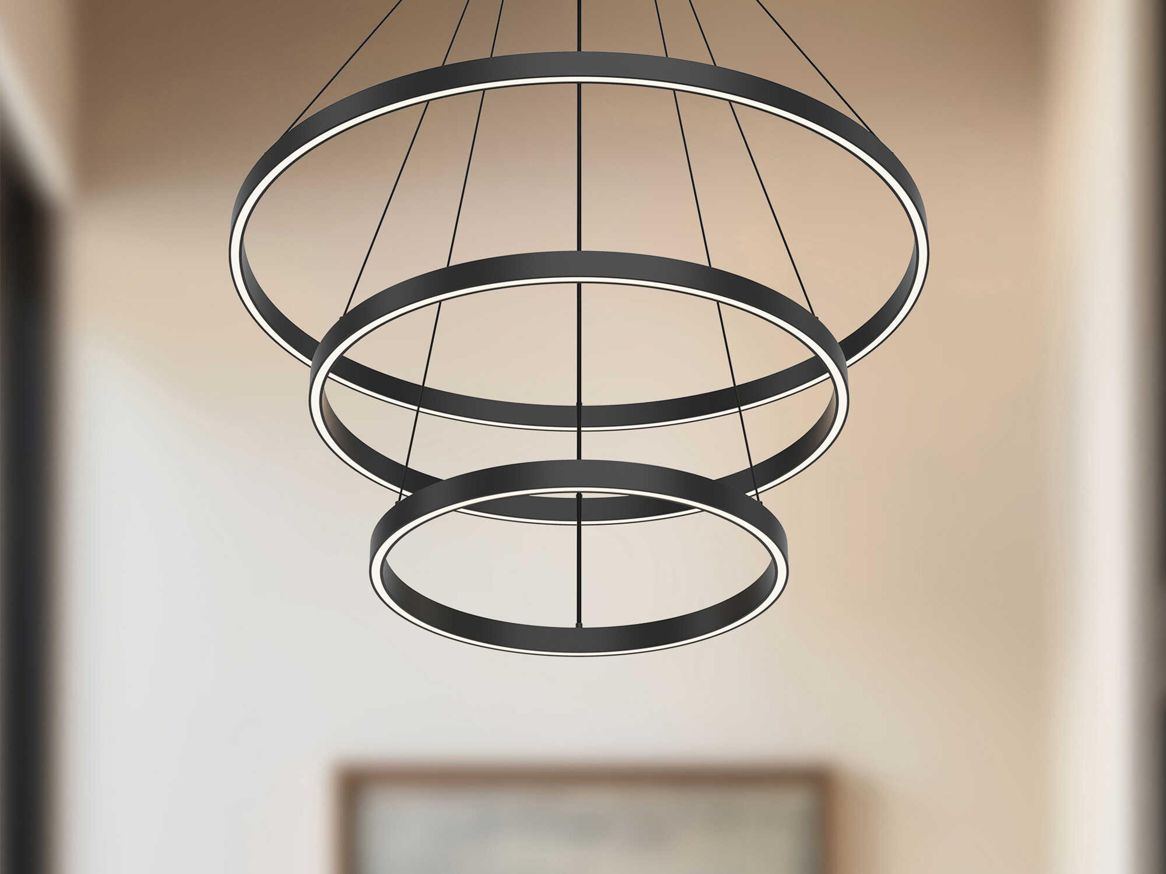 Kuzco Lighting Cerchio Black Tiered Chandelier