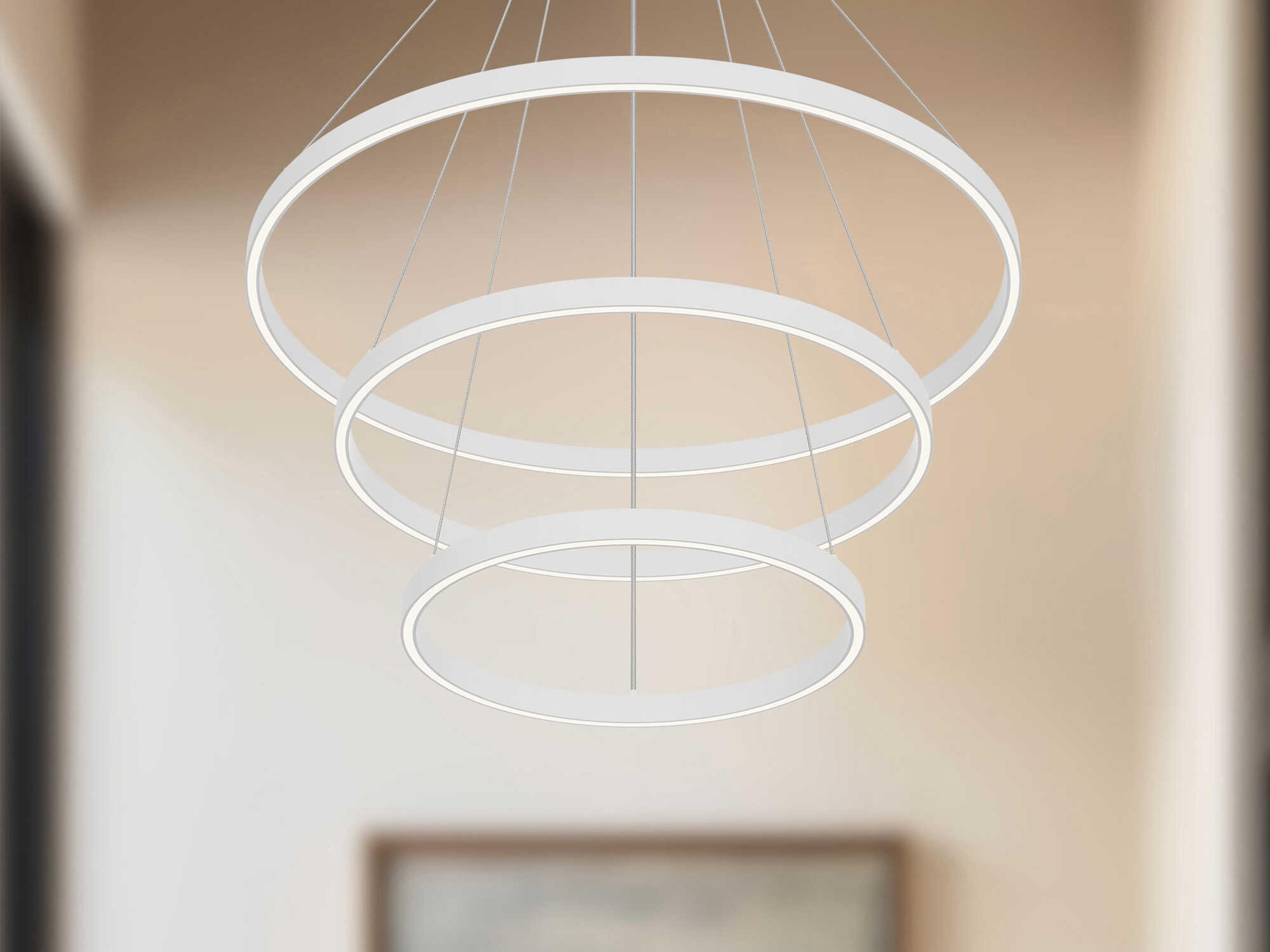 Kuzco Lighting Cerchio White Tiered Chandelier