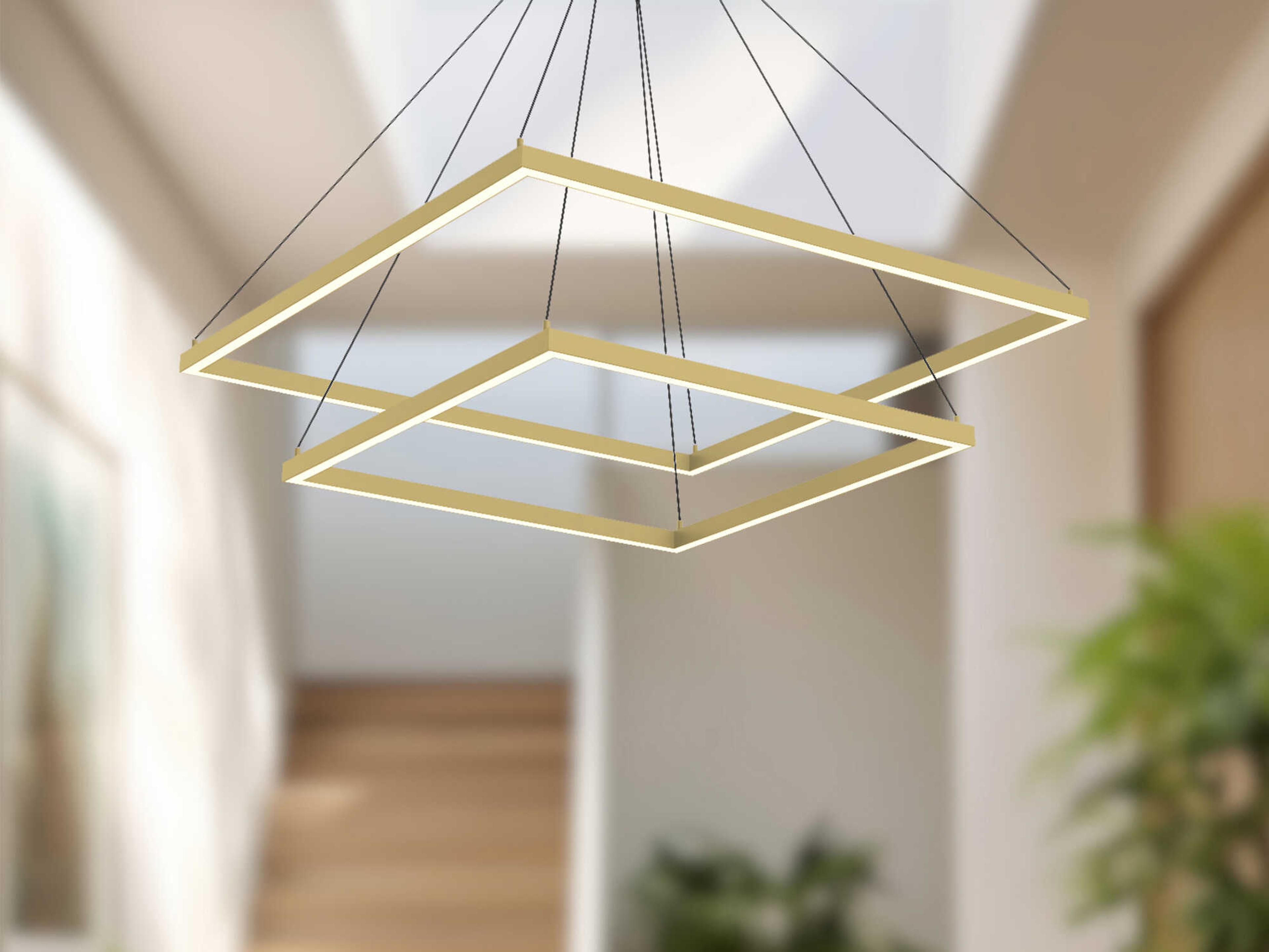 Kuzco Lighting Piazza Brushed Gold Chandelier