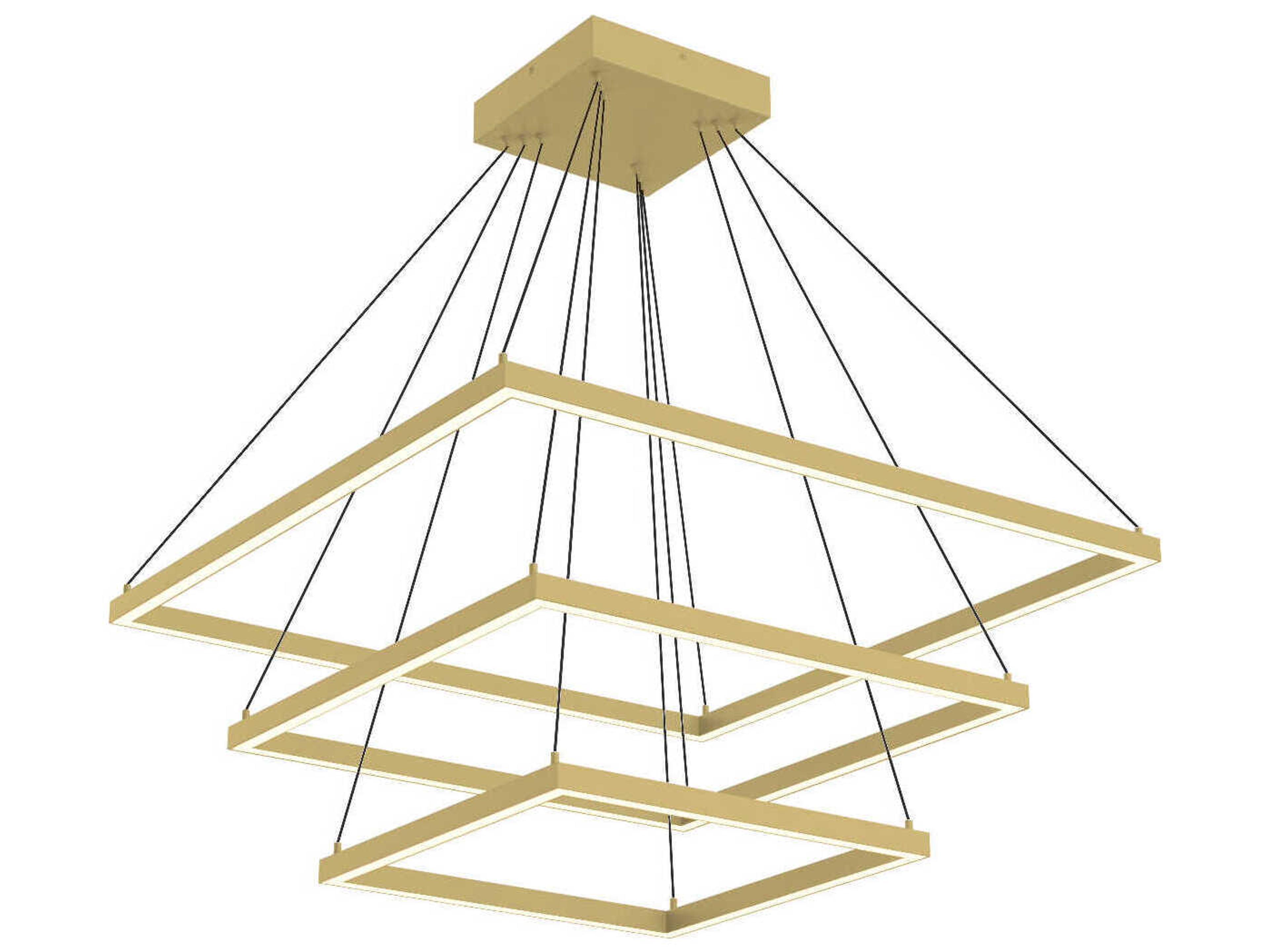 Piazza Brushed Gold Chandelier