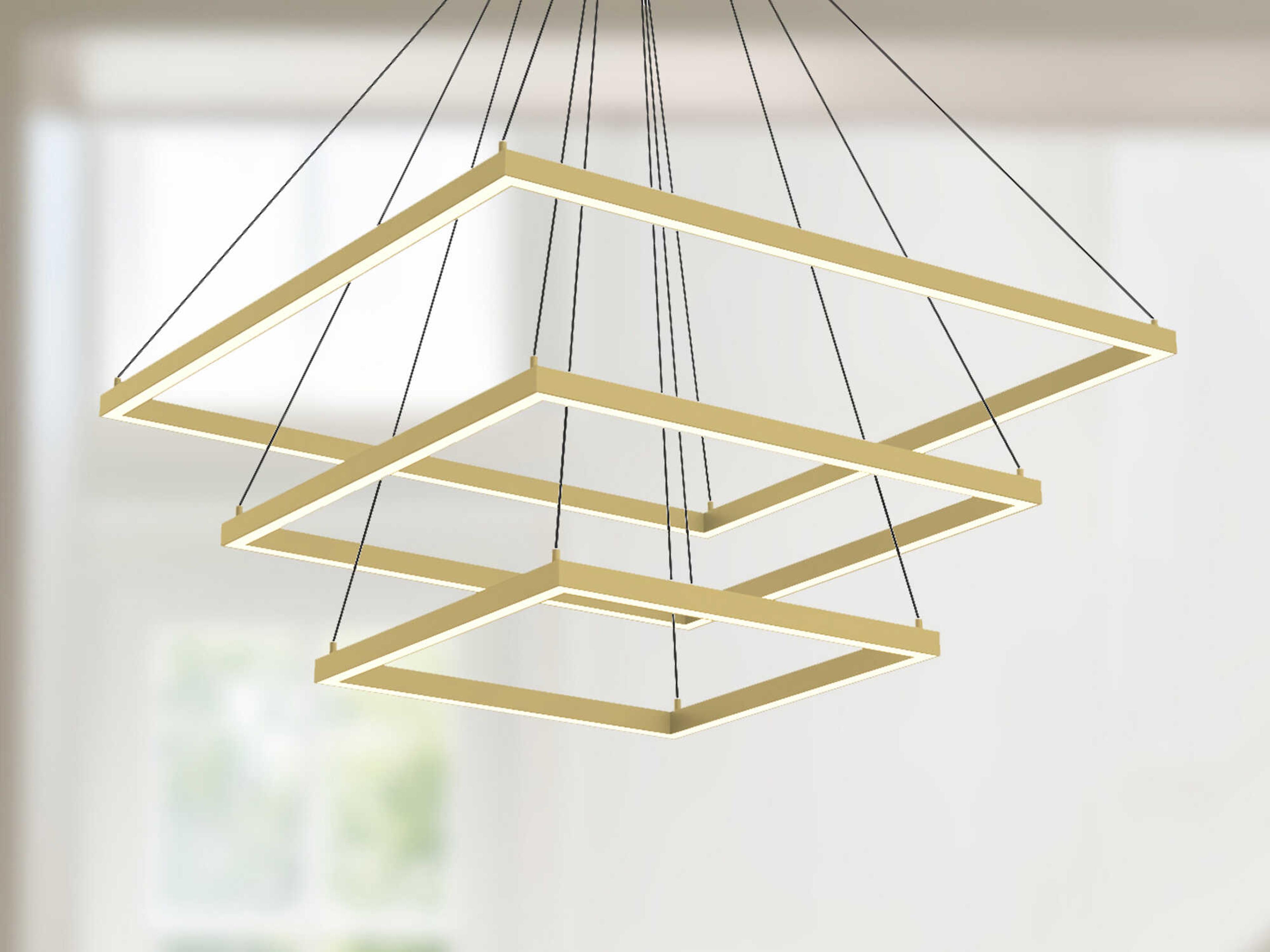 Kuzco Lighting Piazza Brushed Gold Chandelier