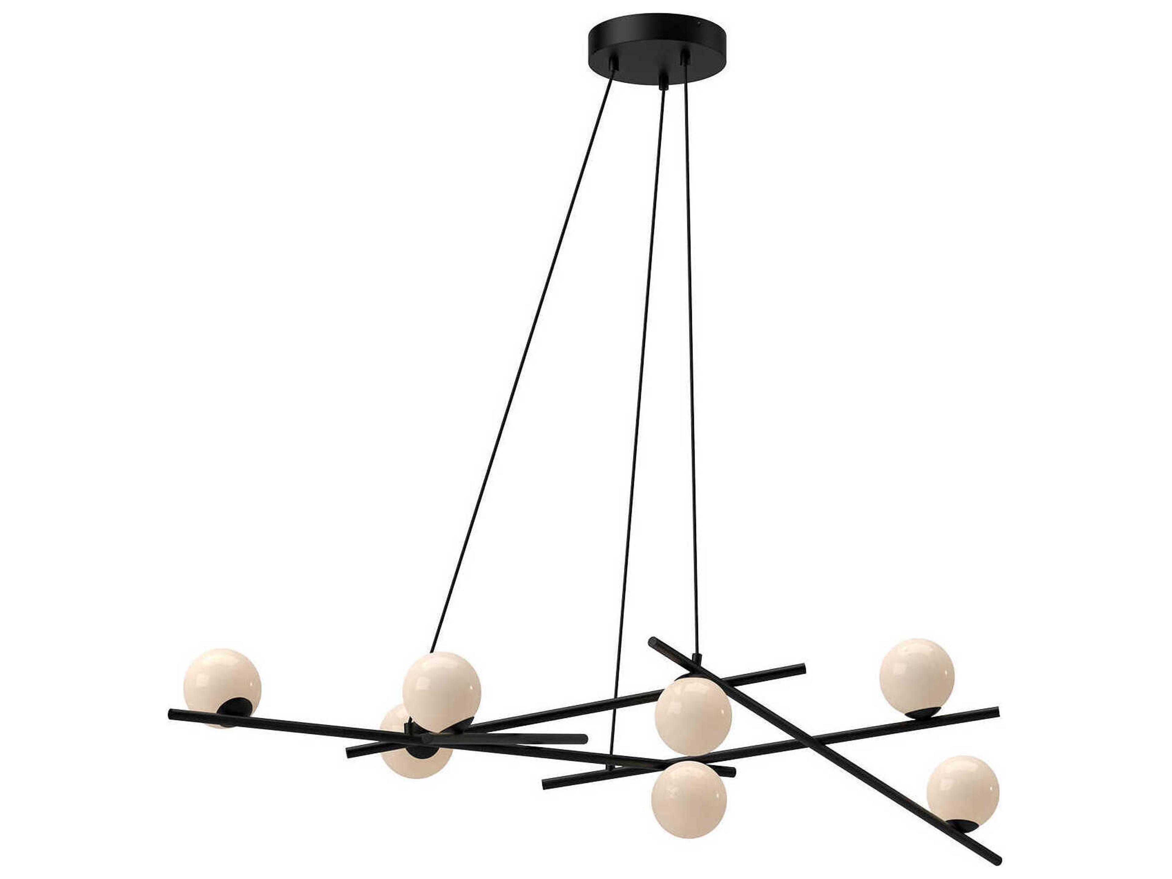 Amara Black Globe Linear Chandelier