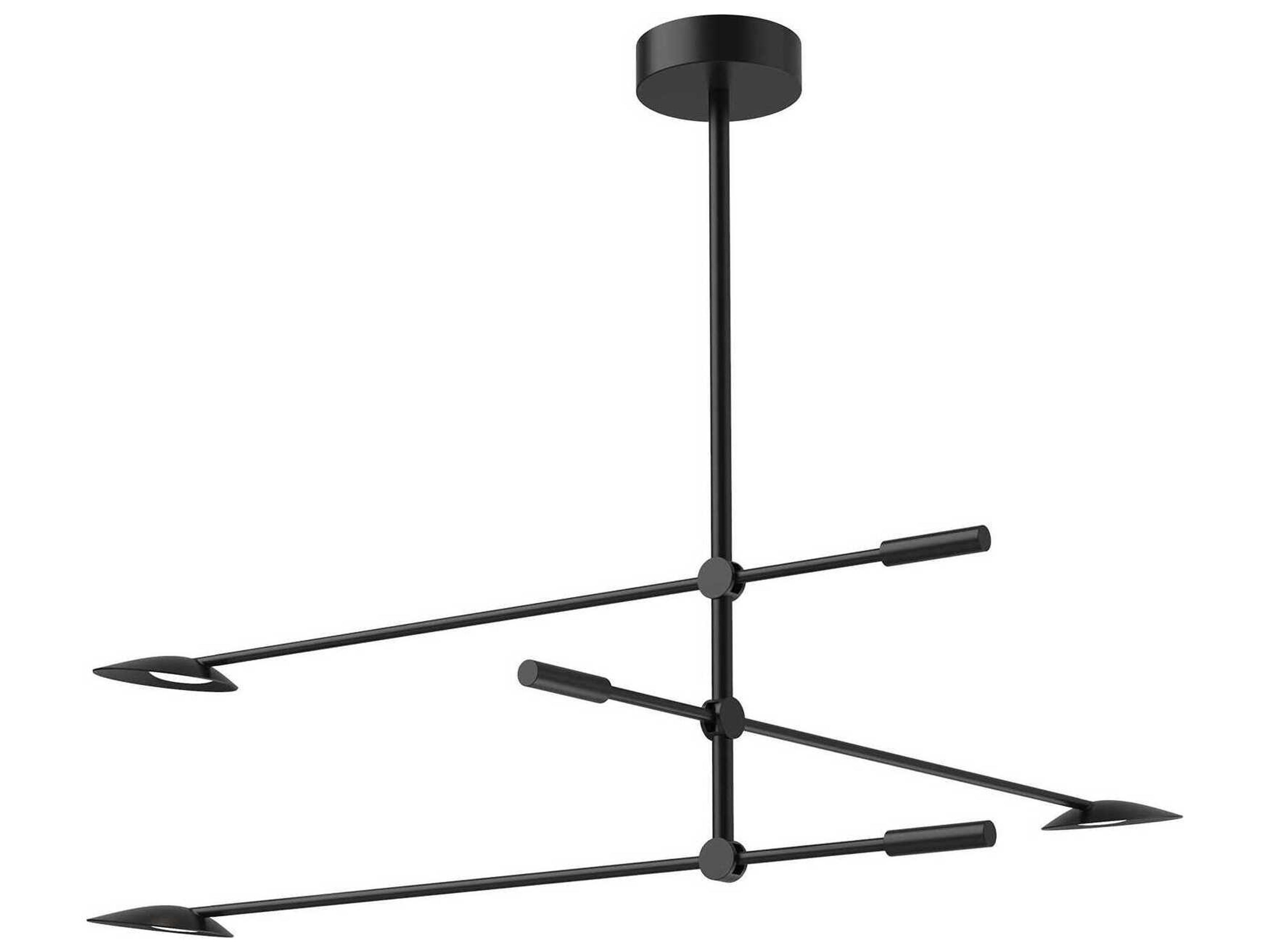 Kuzco Lighting Rotaire Black Linear Chandelier