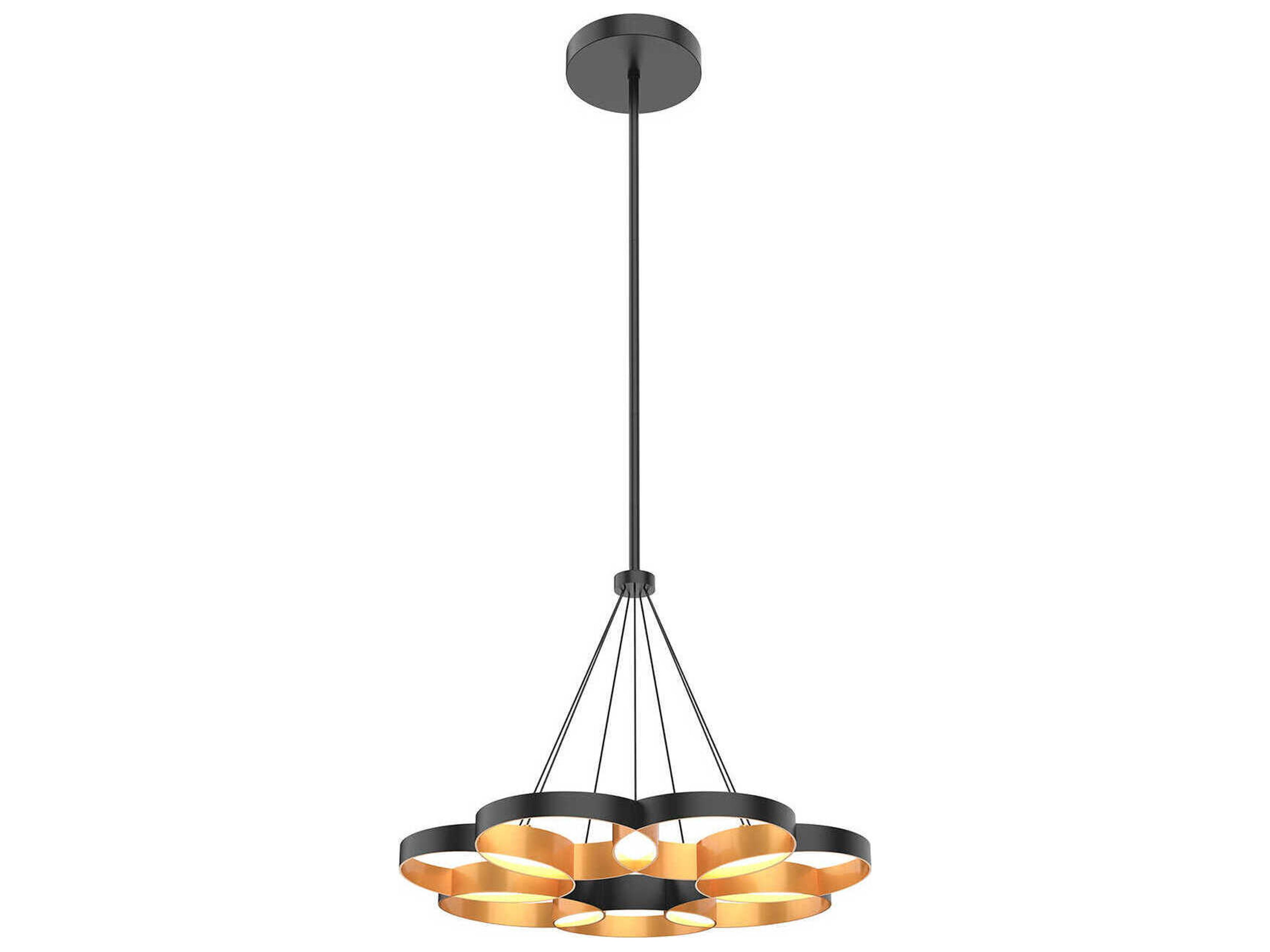 Kuzco Lighting Maestro Black Gold Geometric Chandelier