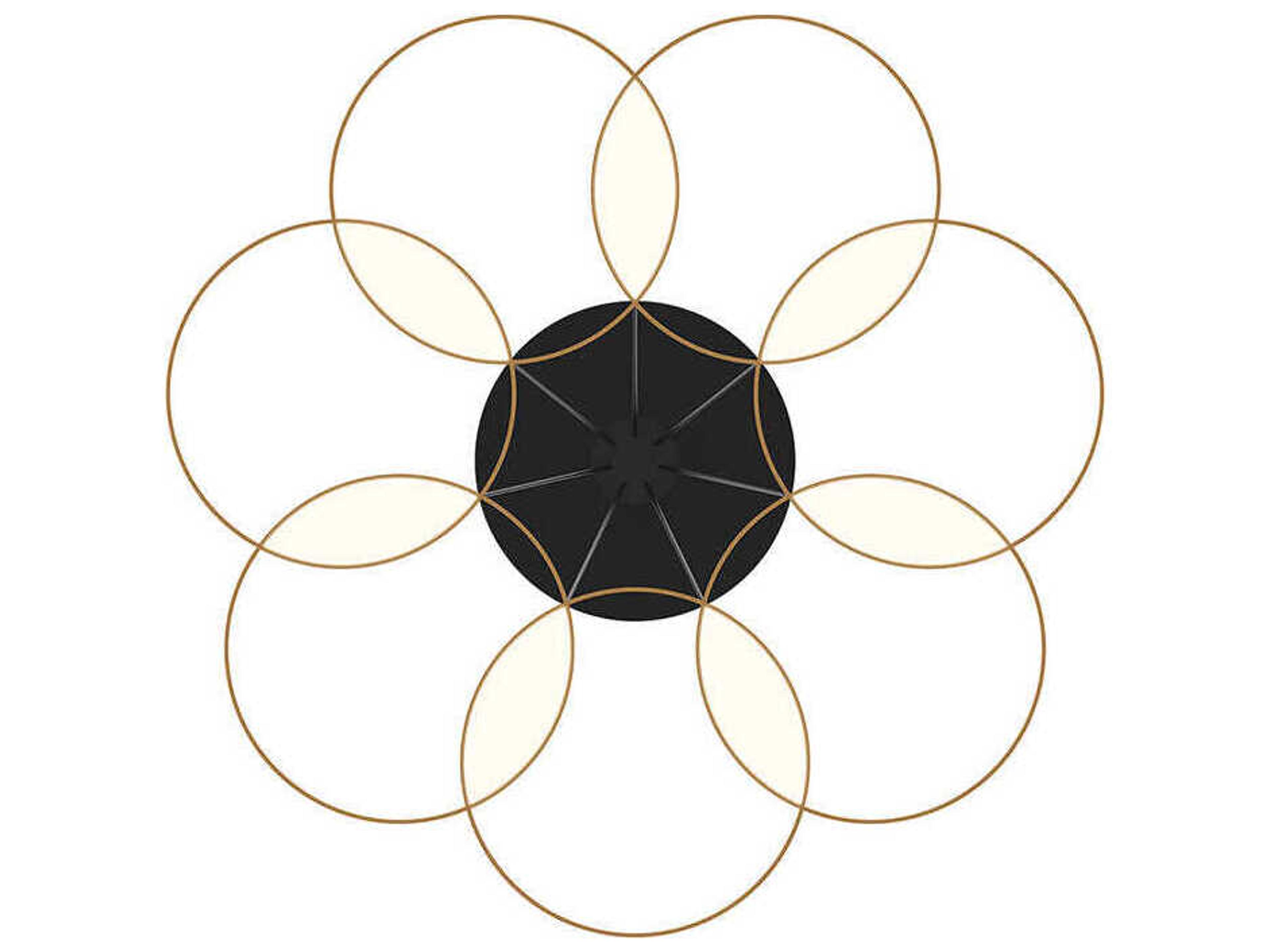 Kuzco Lighting Maestro Black Gold Geometric Chandelier