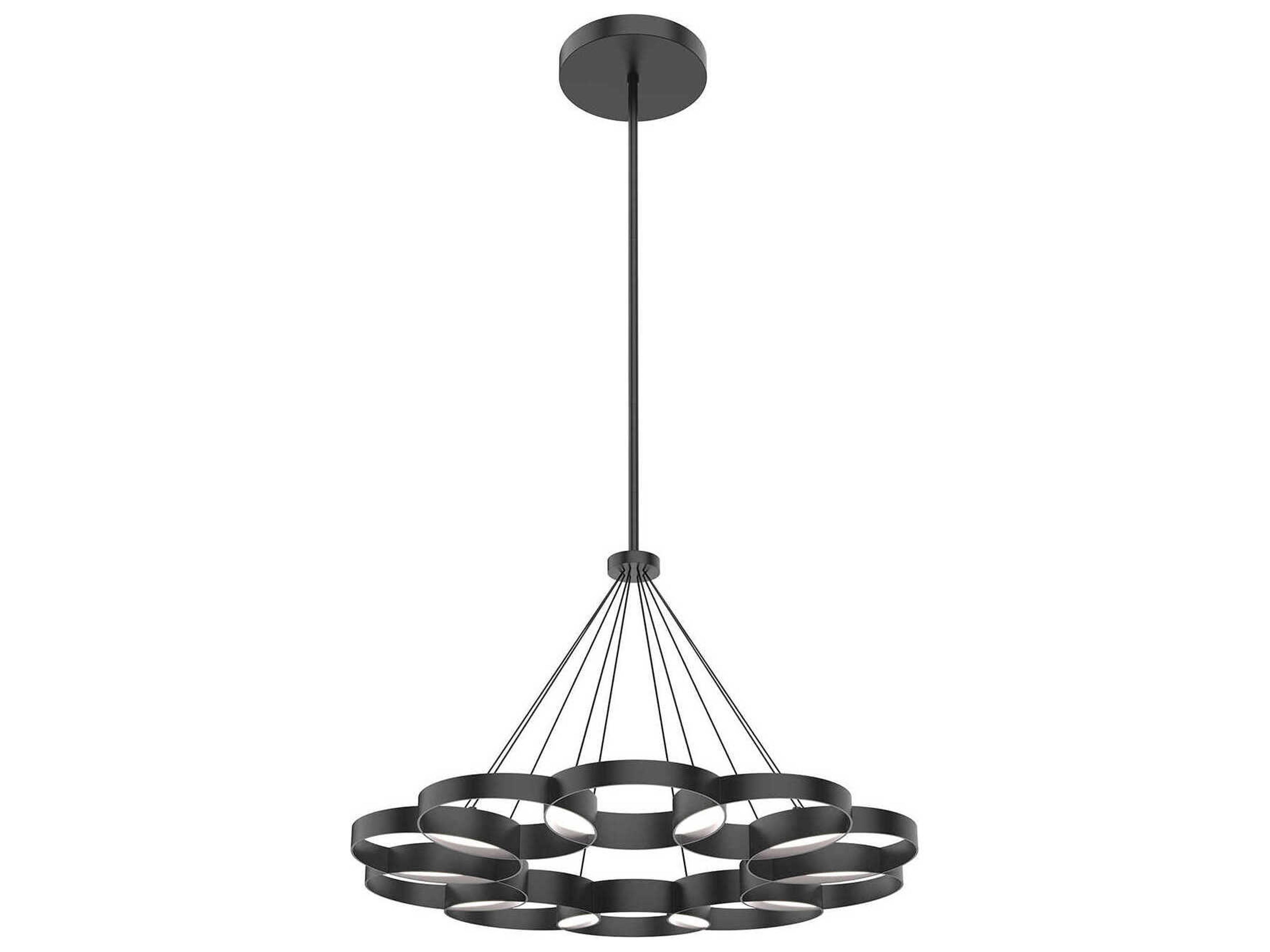 Kuzco Lighting Maestro Black Geometric Chandelier