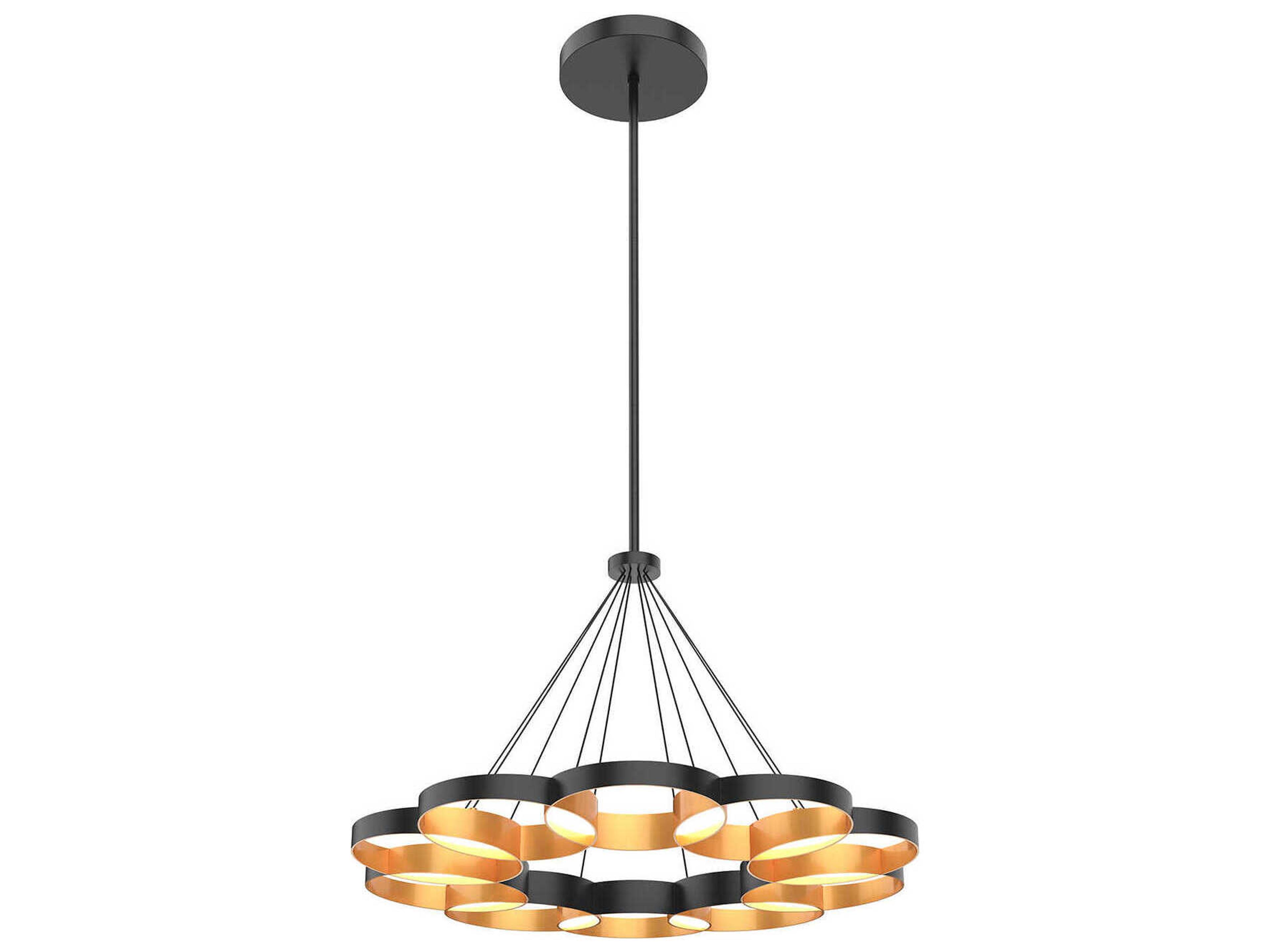 Kuzco Lighting Maestro Black Gold Geometric Chandelier
