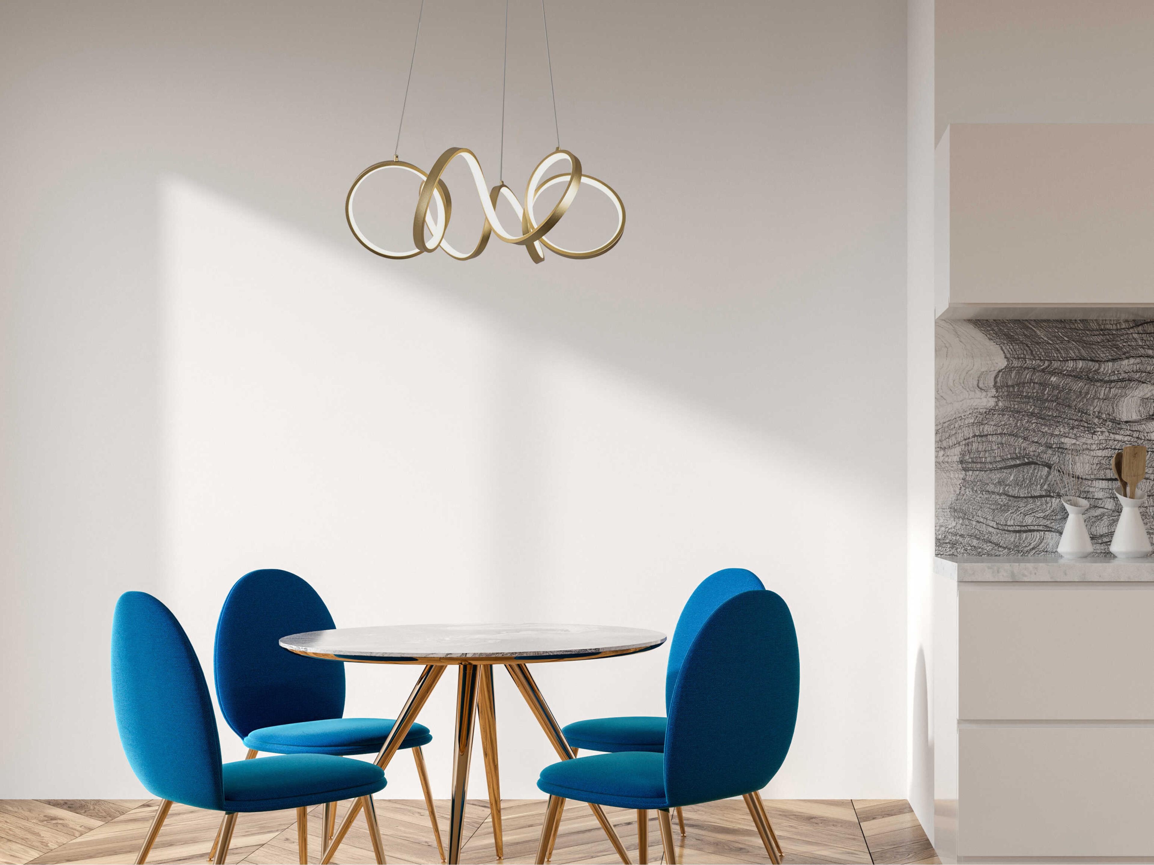 Kuzco Lighting Synergy Antique Brass Chandelier